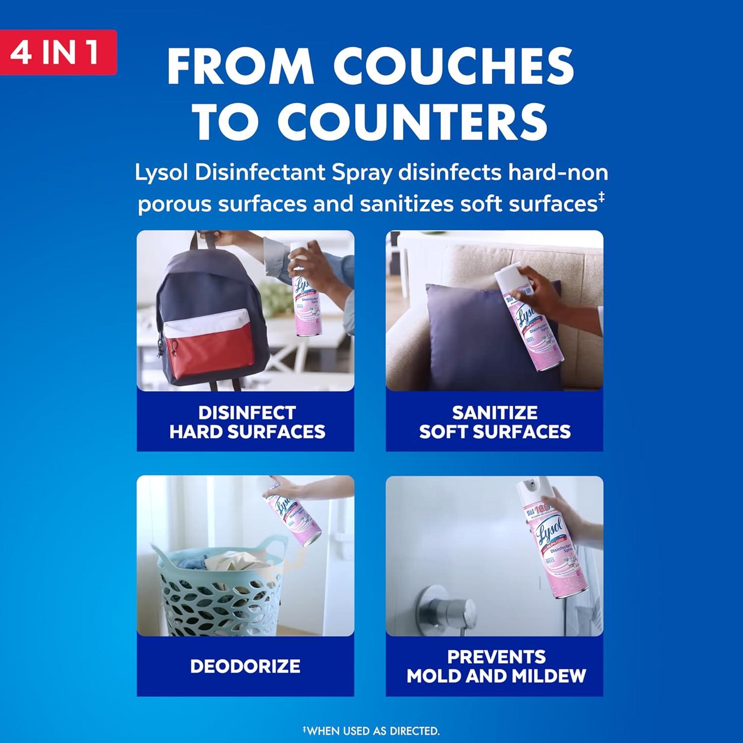 Lysol Spray Desinfectante Antibacteriano 19 fl oz Brisa de Mañana