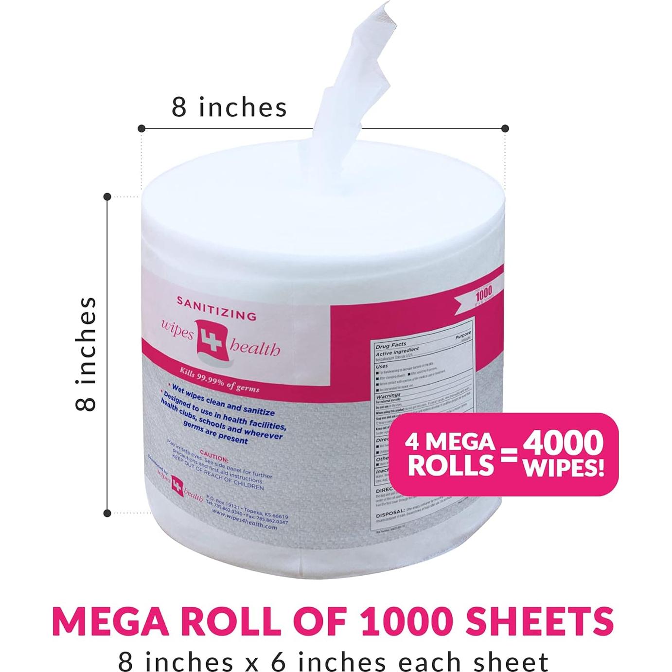 Toallitas Húmedas Desinfectantes Wipes4Health 4000 Unidades