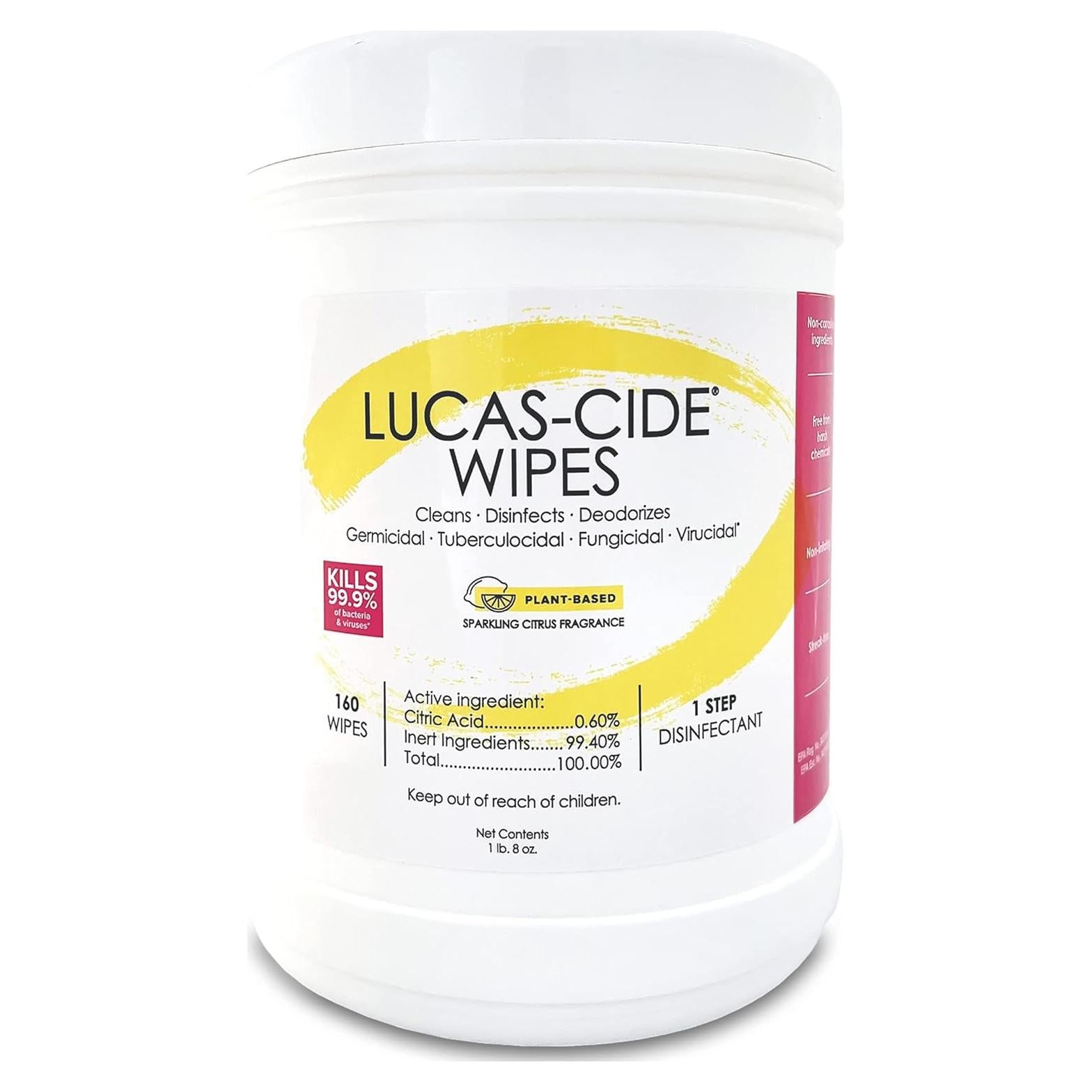 Toallitas Desinfectantes LUCAS-CIDE 160 Unidades Multiusos