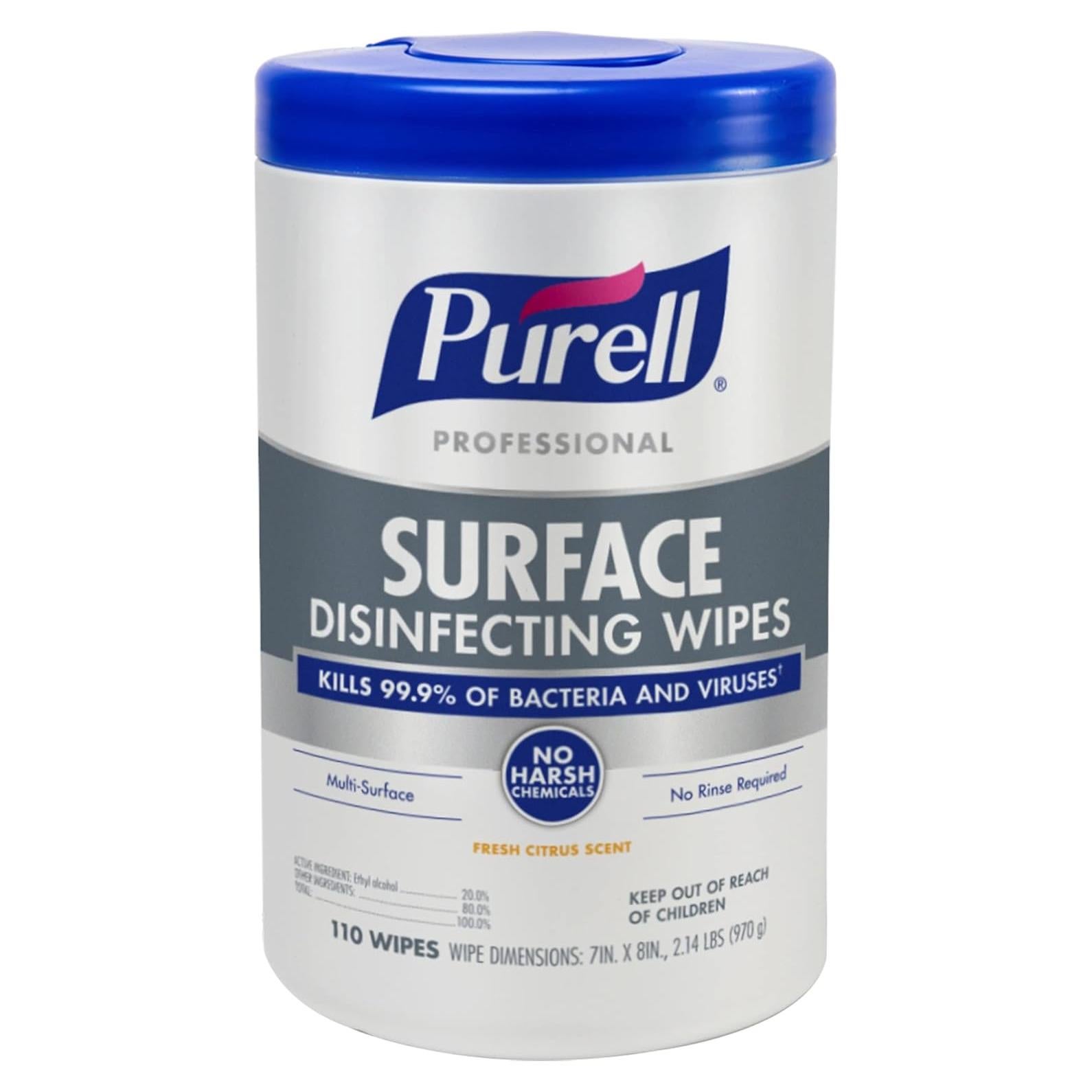 Toallitas Desinfectantes Purell Professional 110 Unidades