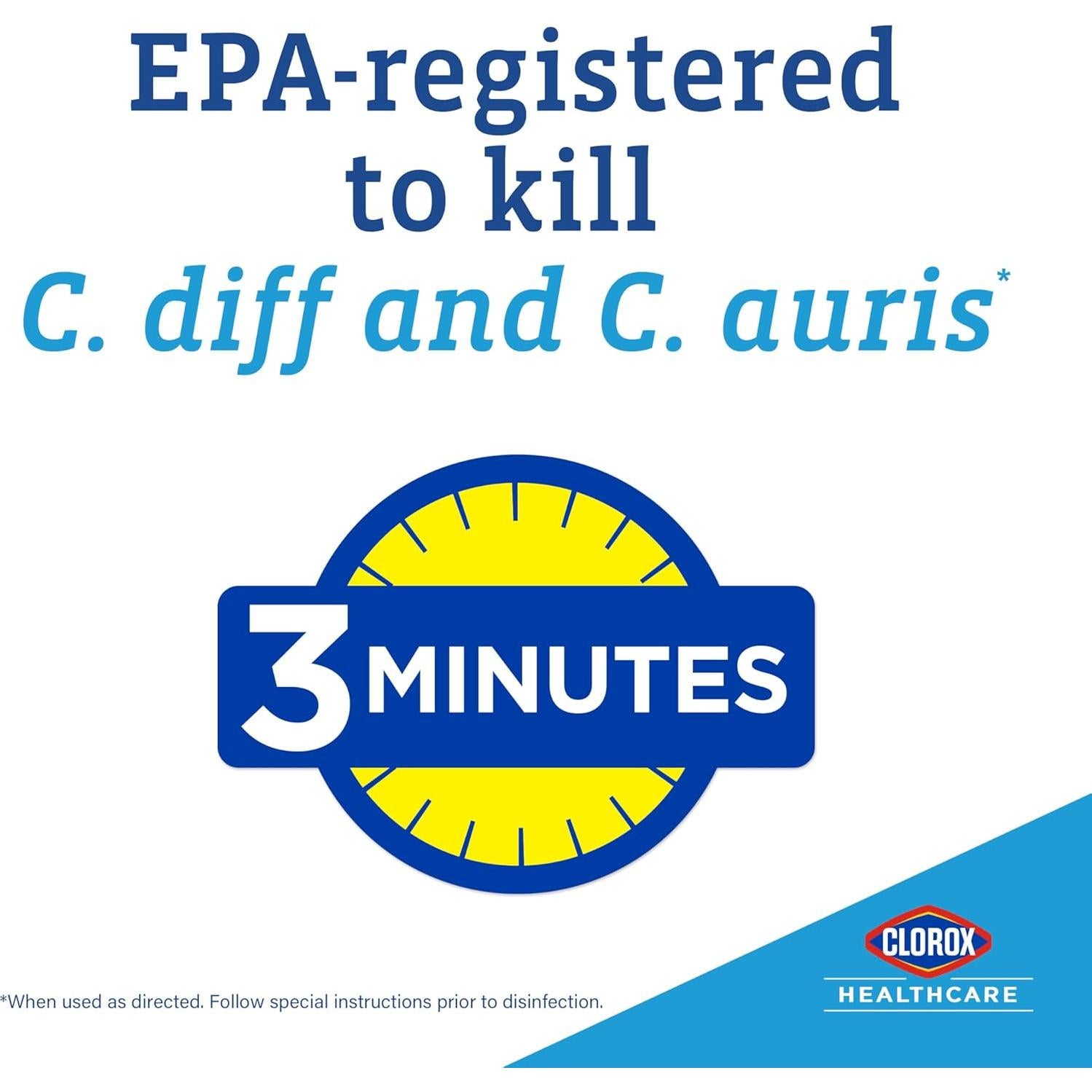 Toallitas Germicidas Clorox Healthcare 110 Unidades 30.48x30.48cm