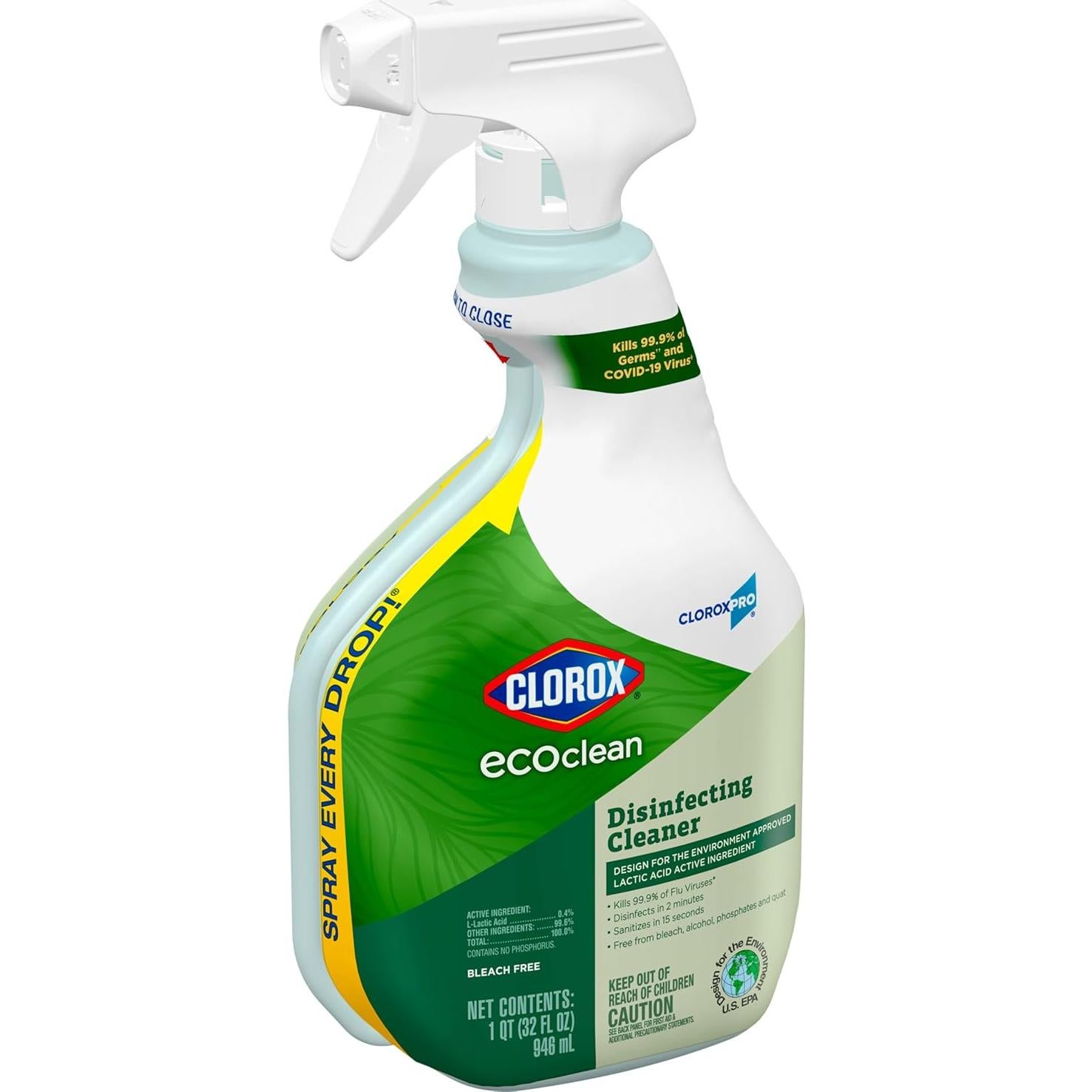 Limpiador Desinfectante Clorox EcoClean 946 ml Sin Blanqueador