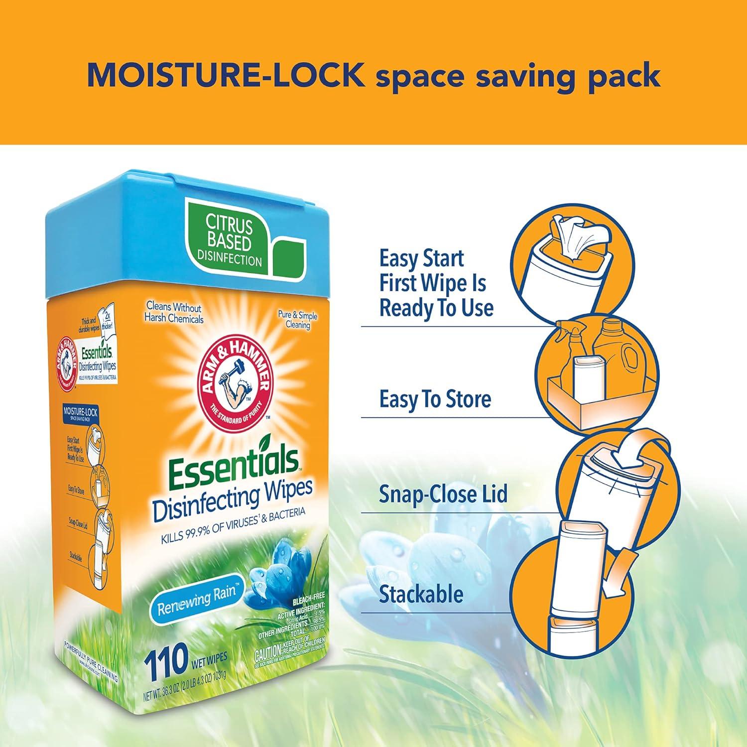 Toallitas Desinfectantes Arm & Hammer Essentials 220 Unidades