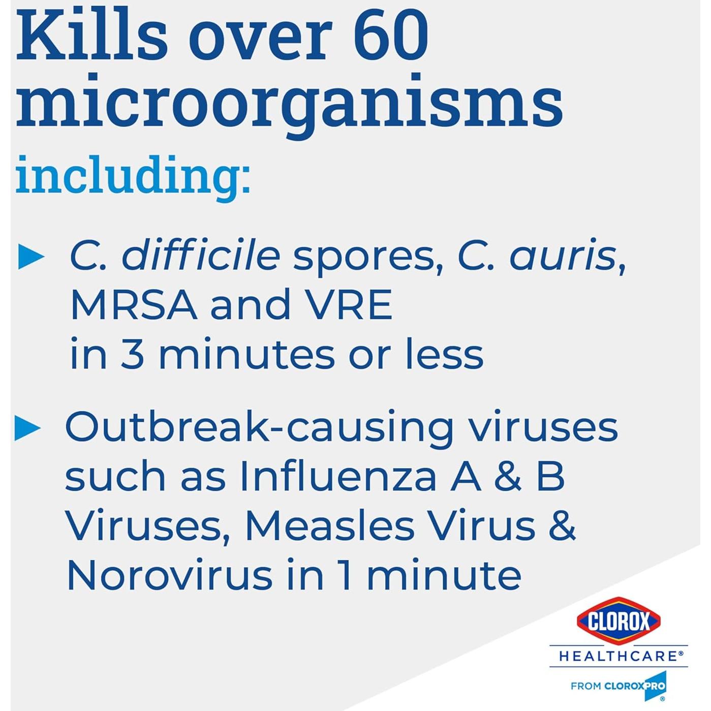 Toallitas Germicidas Clorox Healthcare 70 Unidades 17.1x22.9 cm
