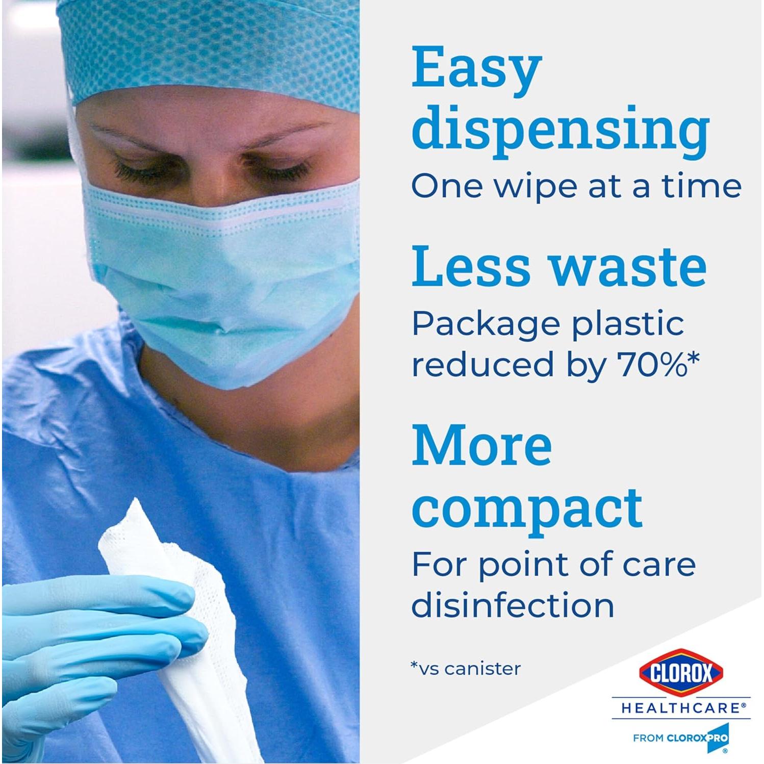 Toallitas Germicidas Clorox Healthcare 70 Unidades 17.1x22.9 cm