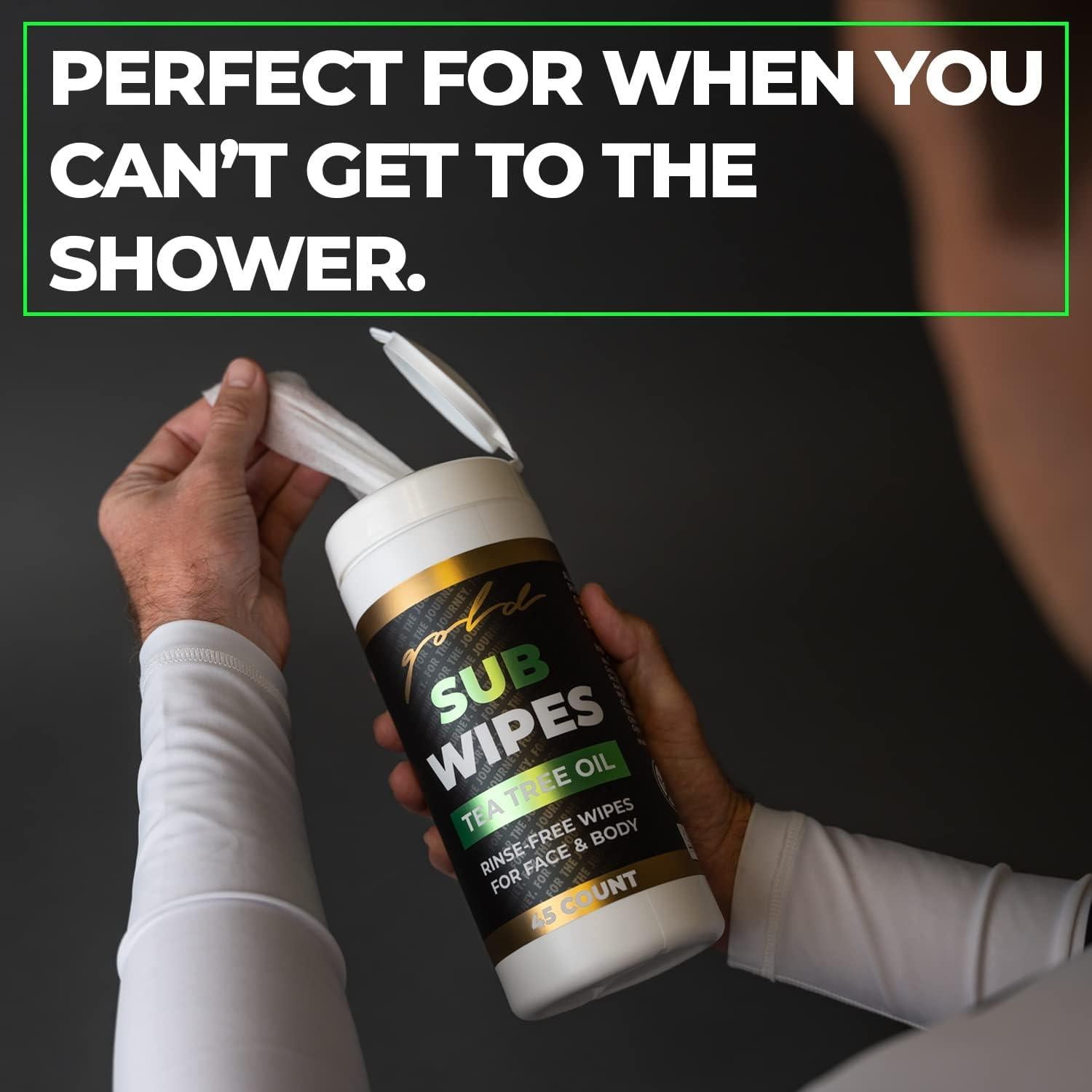 Toallitas de Jiu Jitsu Gold BJJ XL 45 Unidades Aceite de Árbol de Té