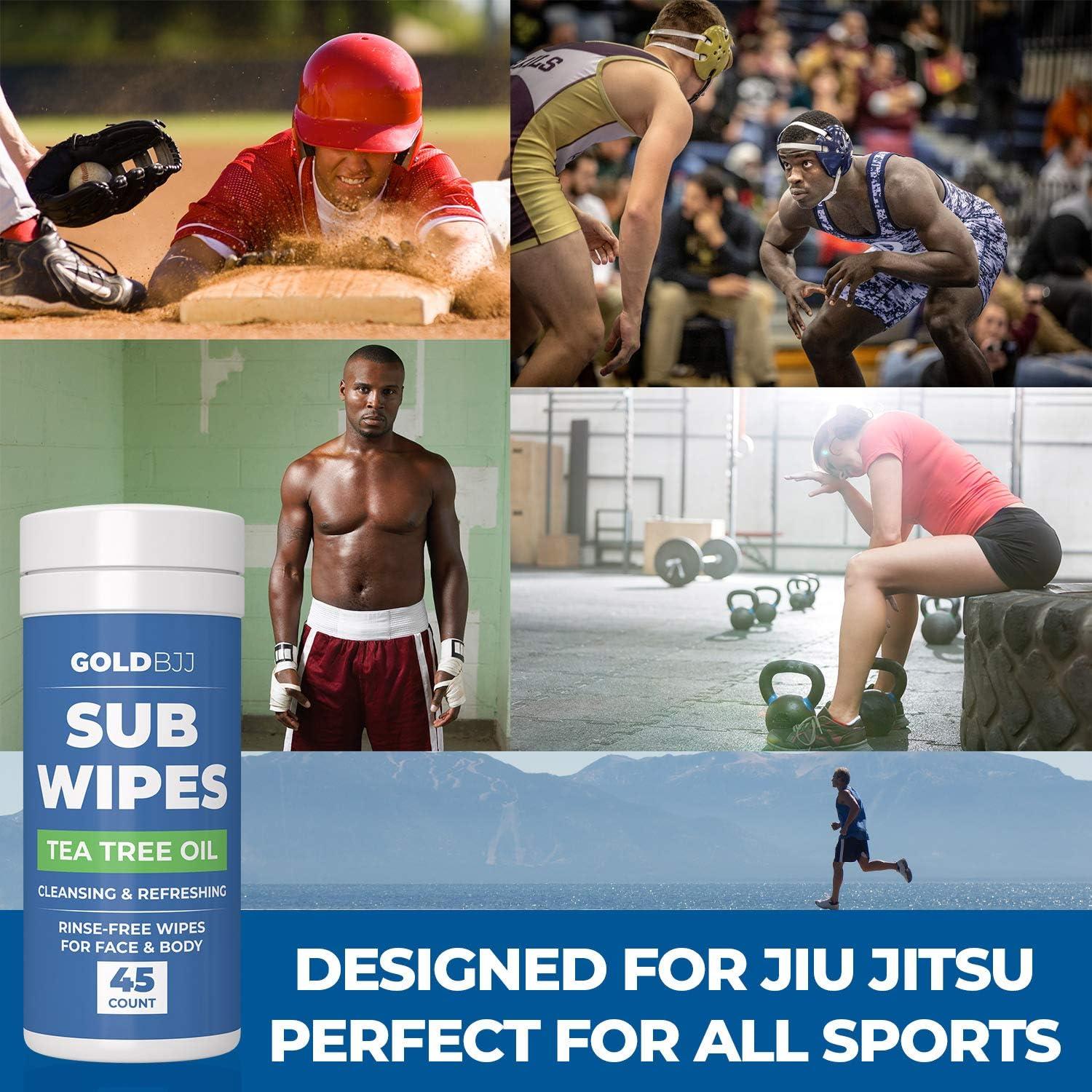 Toallitas de Jiu Jitsu Gold BJJ XL 45 Unidades Aceite de Árbol de Té