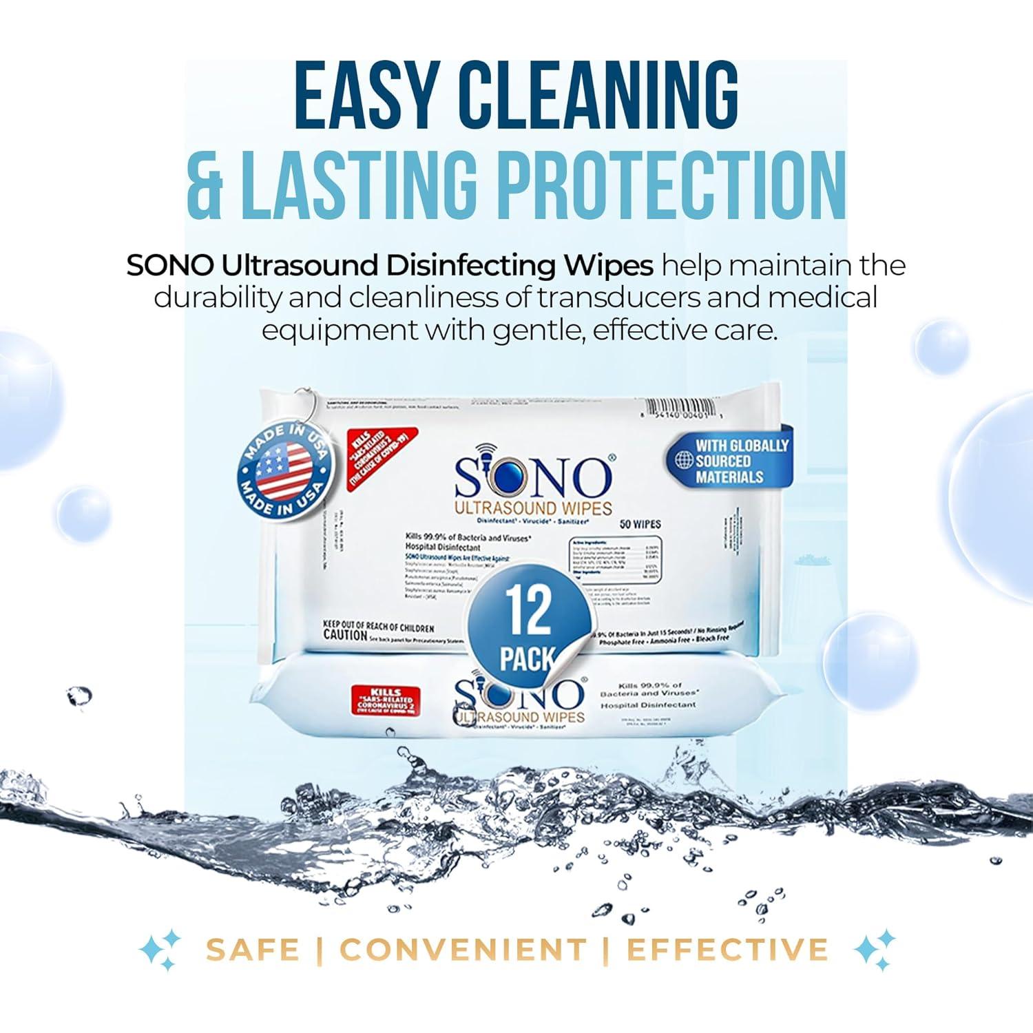 Toallitas Desinfectantes Ultrasónicas SONO - 600 Unidades