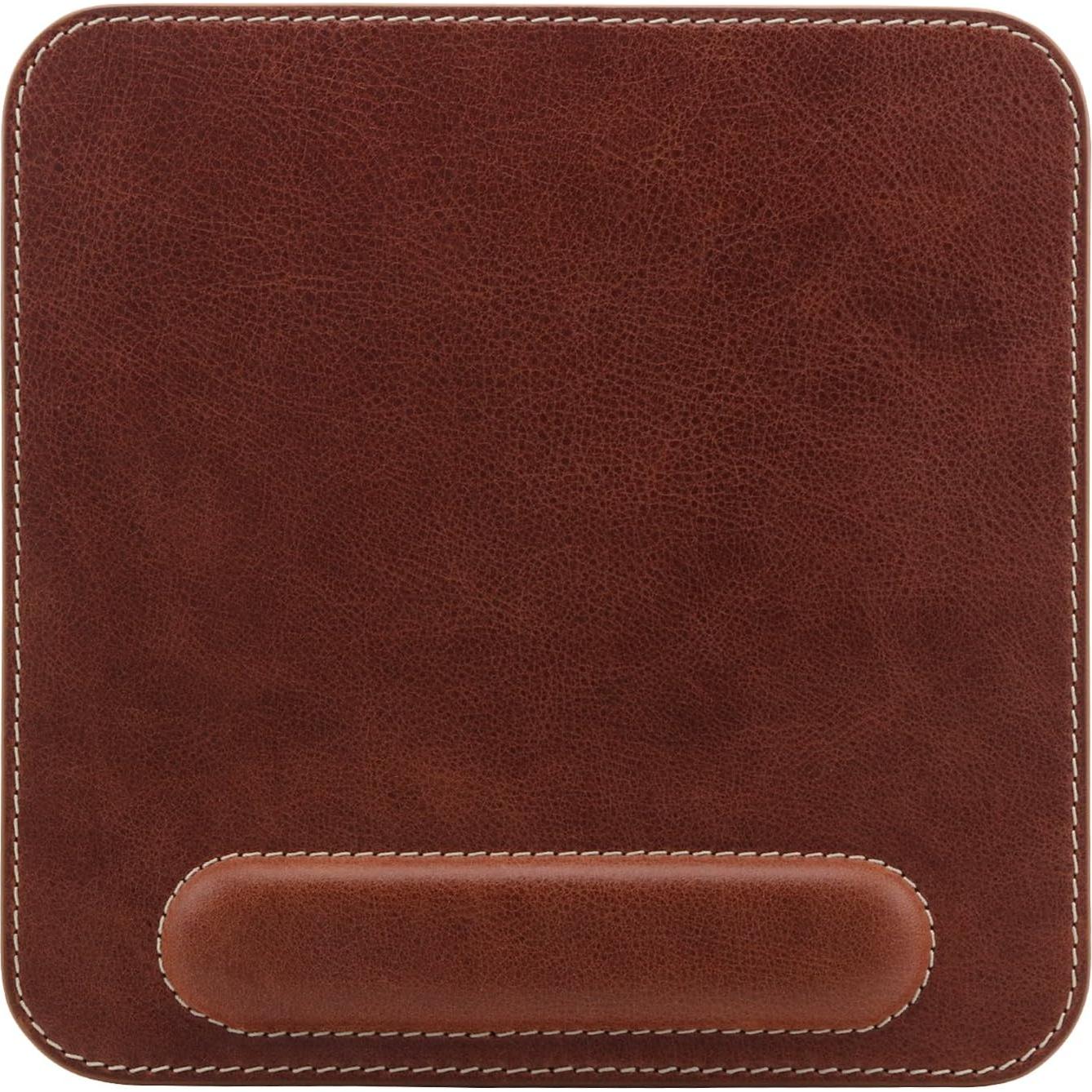 Alfombrilla de Ratón Londo de Cuero con Reposamuñecas 21x21cm