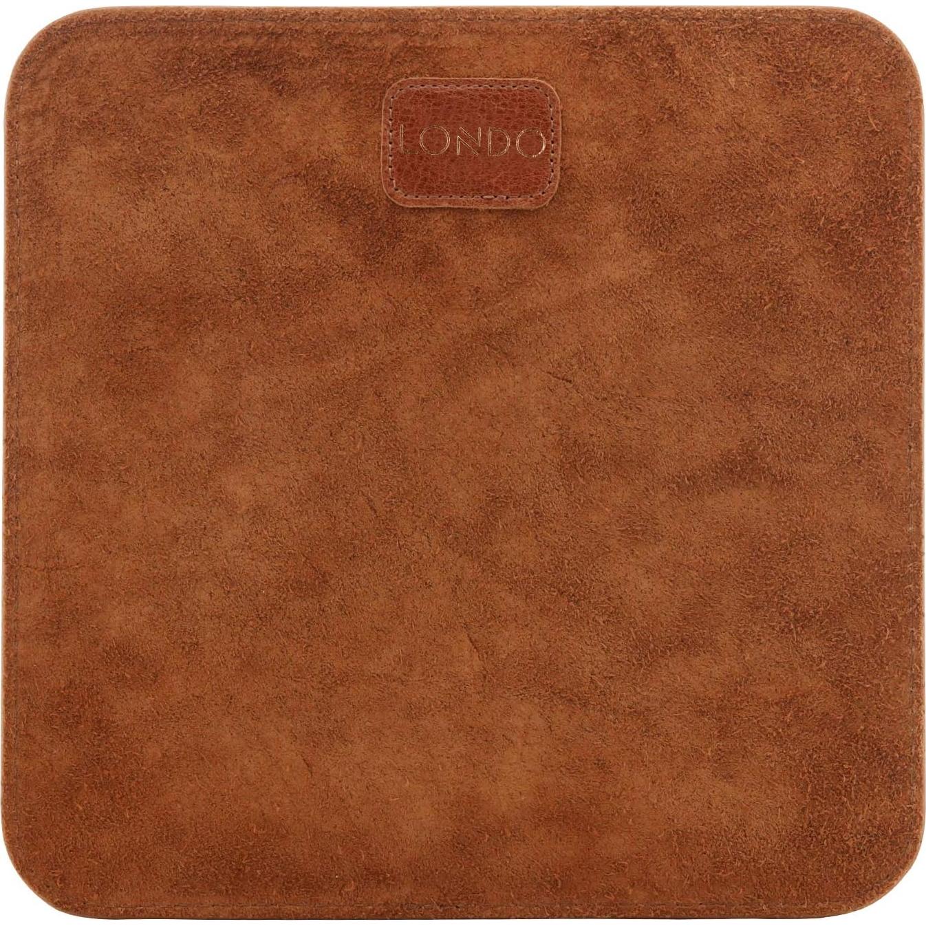 Alfombrilla de Ratón Londo de Cuero con Reposamuñecas 21x21cm