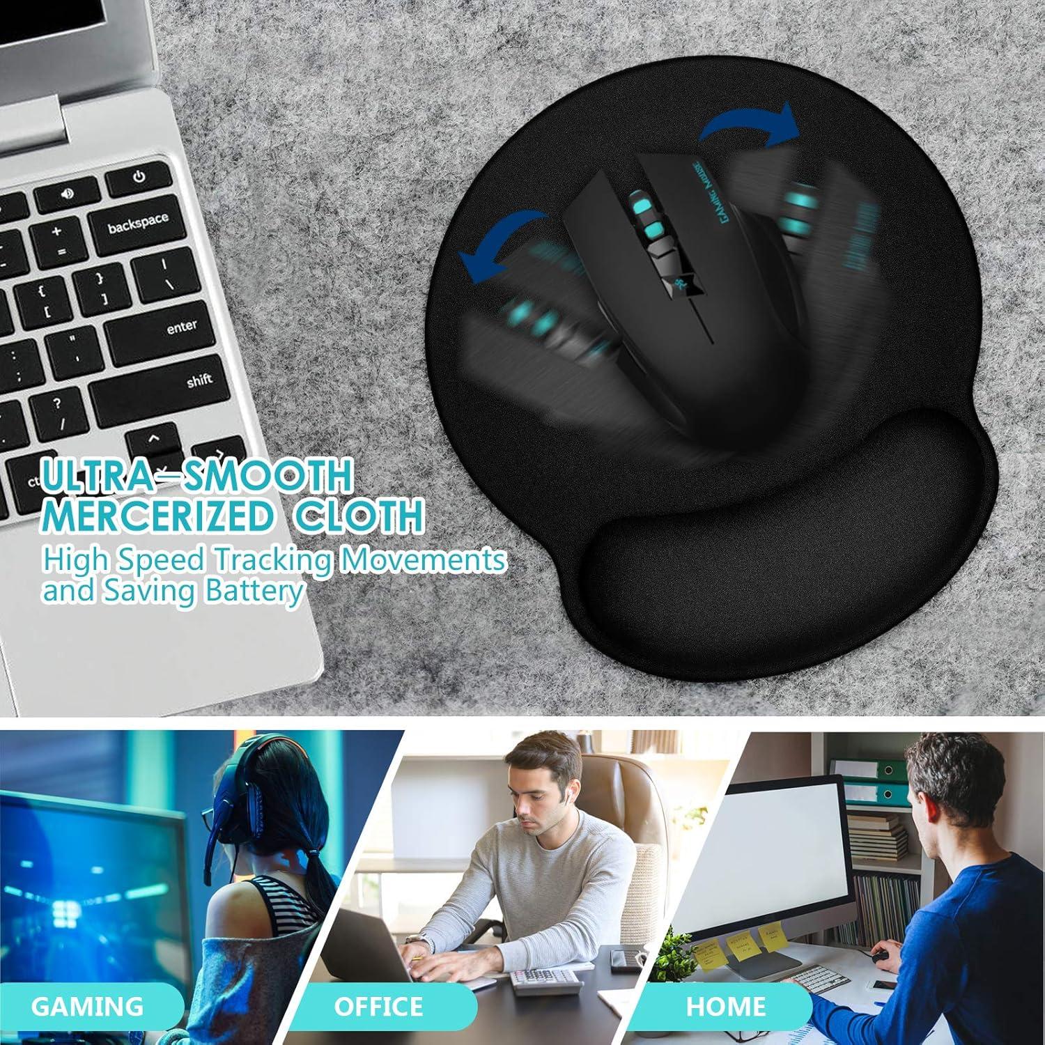 Alfombrilla de Ratón Ergonómica TONOS con Soporte para Muñeca - 3 Paquetes