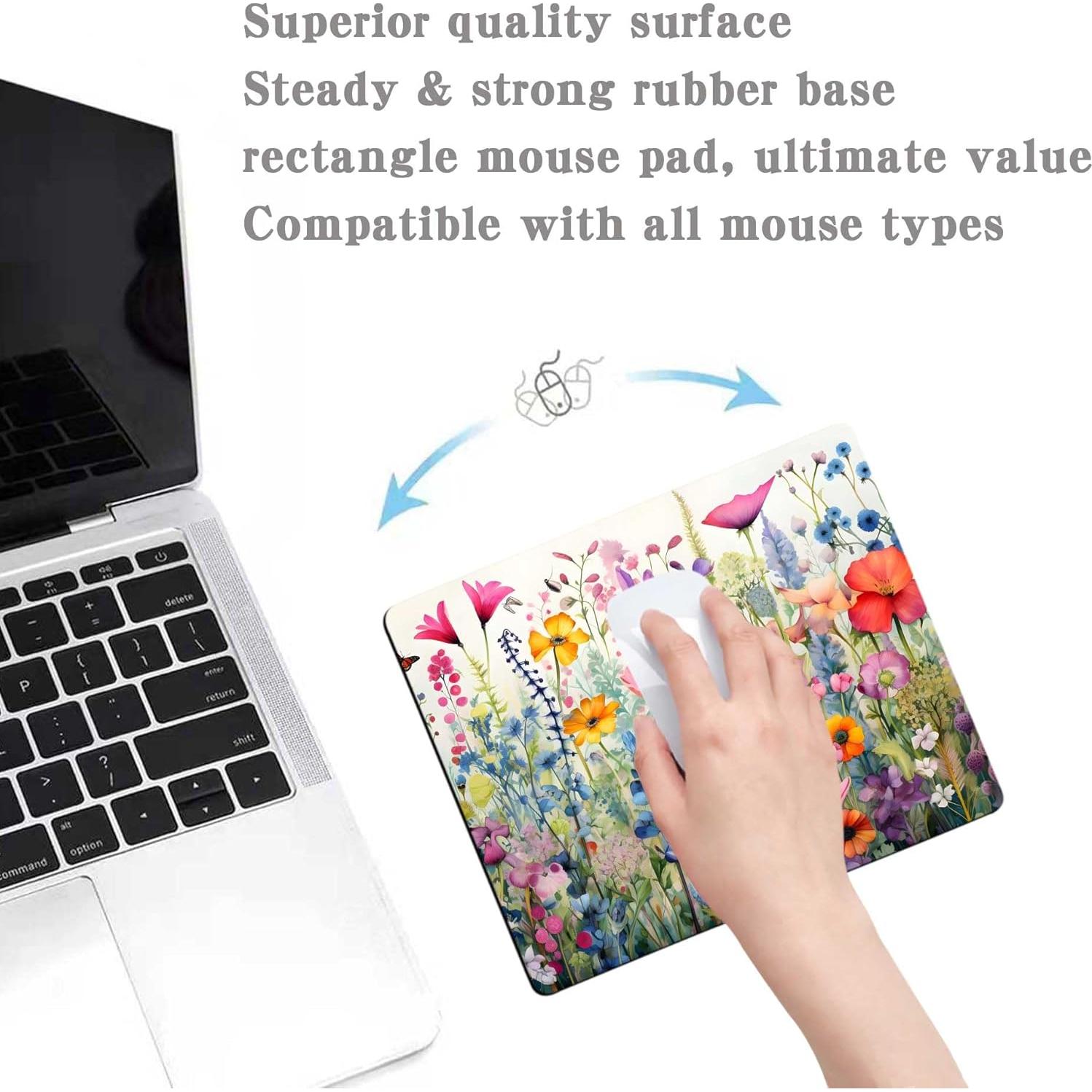 Alfombrilla de Ratón Floral Apottwal 25x20cm Antideslizante