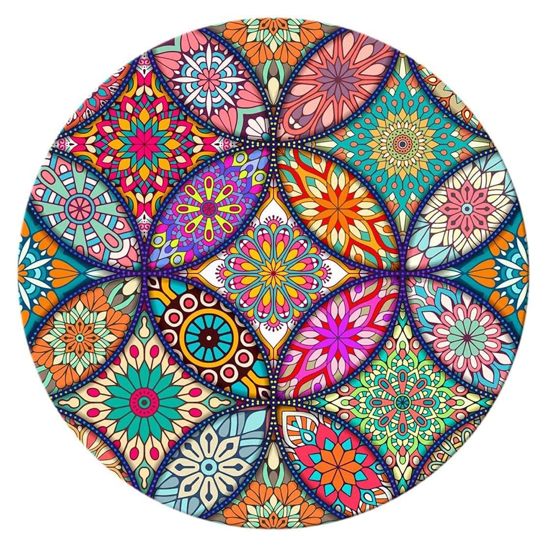 Alfombrilla de Ratón Redonda BOSOBO Mandala Colorido 20.1 cm