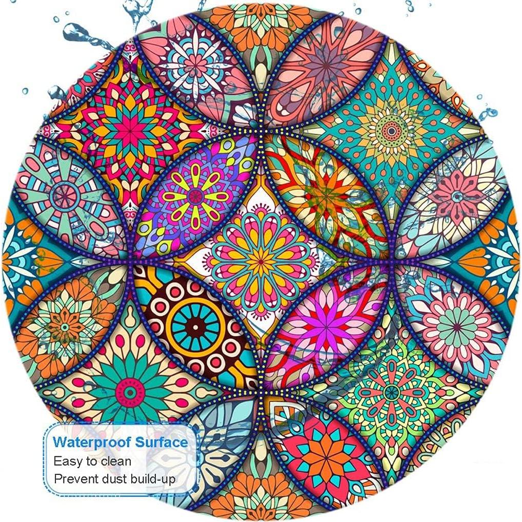 Alfombrilla de Ratón Redonda BOSOBO Mandala Colorido 20.1 cm