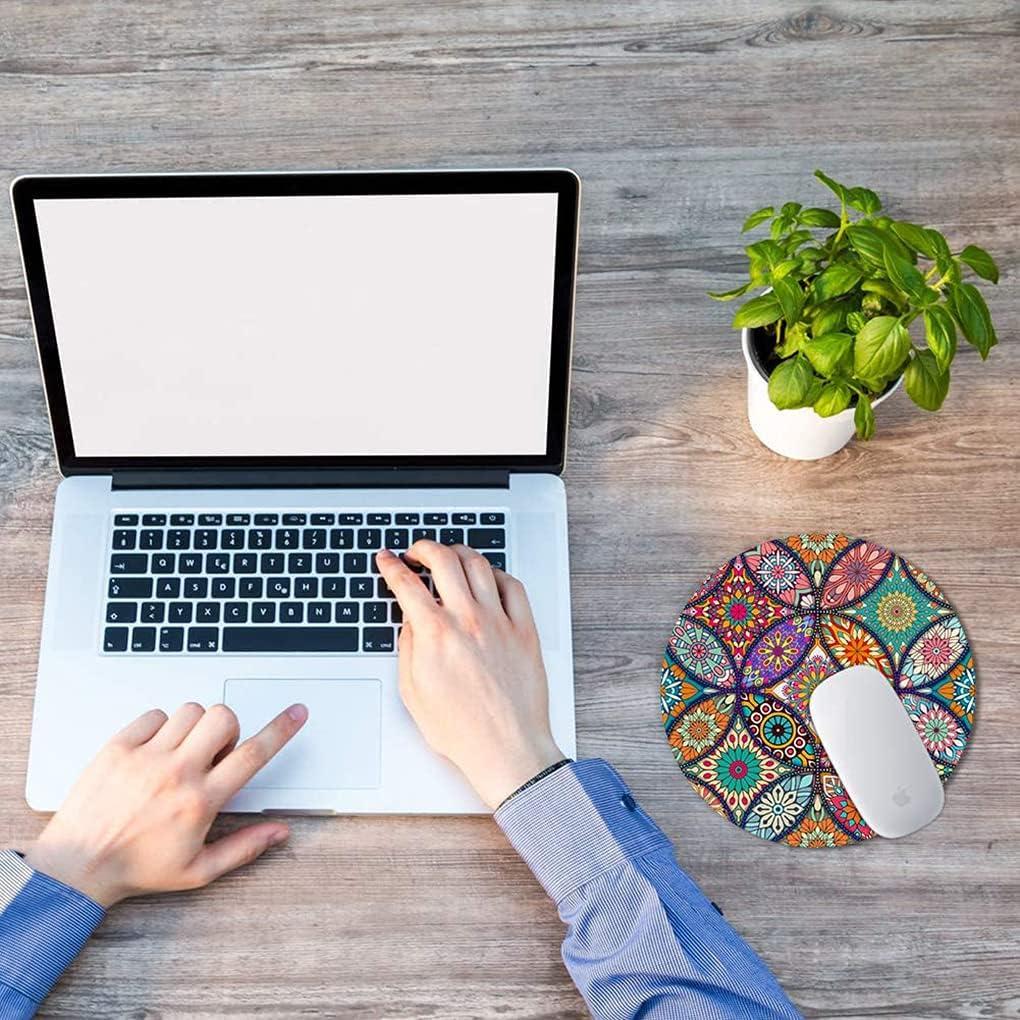 Alfombrilla de Ratón Redonda BOSOBO Mandala Colorido 20.1 cm