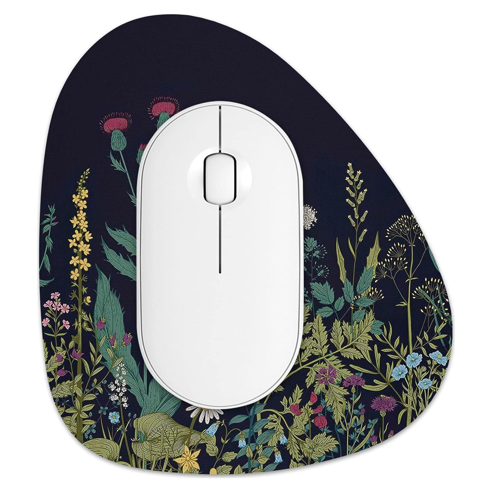 Alfombrilla de Ratón Pequeña Rimilak Flores de Medianoche 15x17 cm