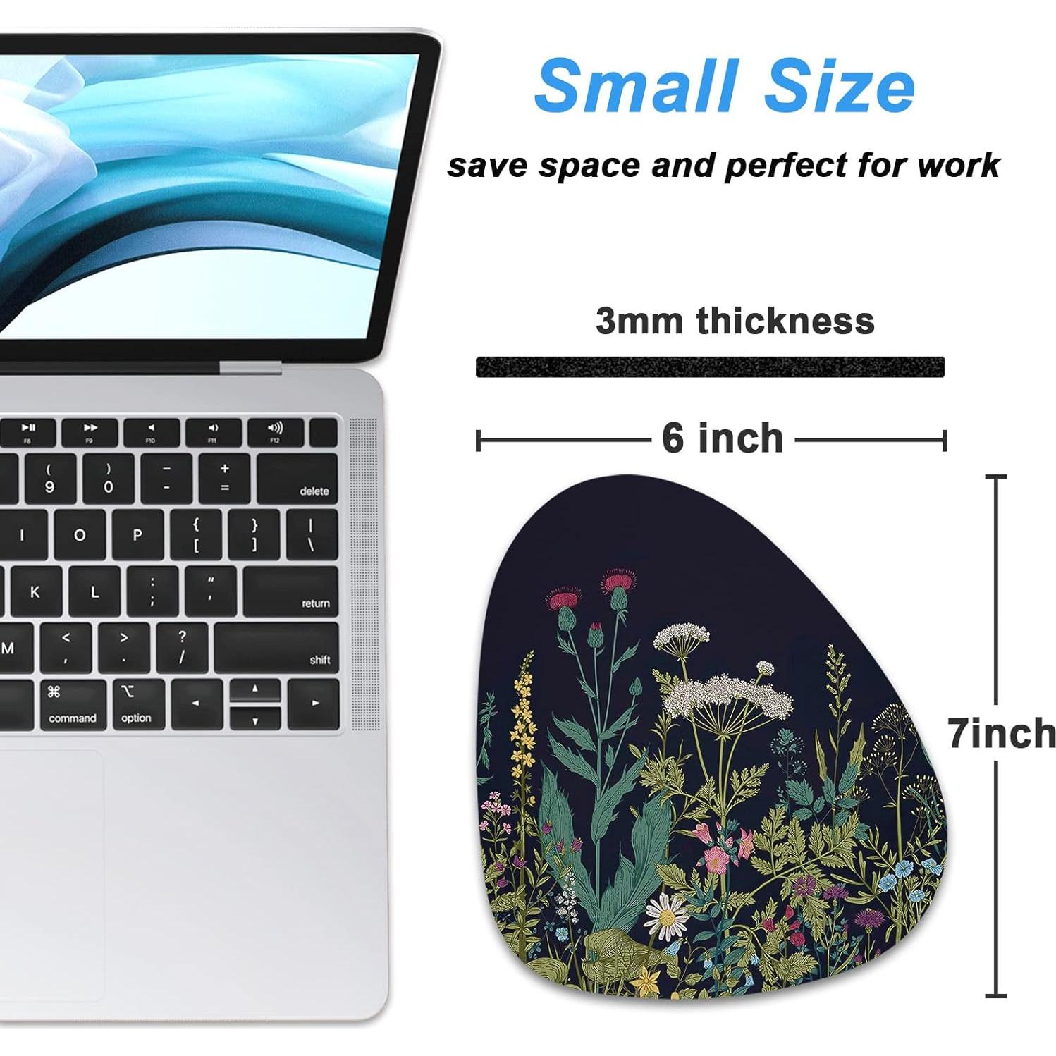 Alfombrilla de Ratón Pequeña Rimilak Flores de Medianoche 15x17 cm