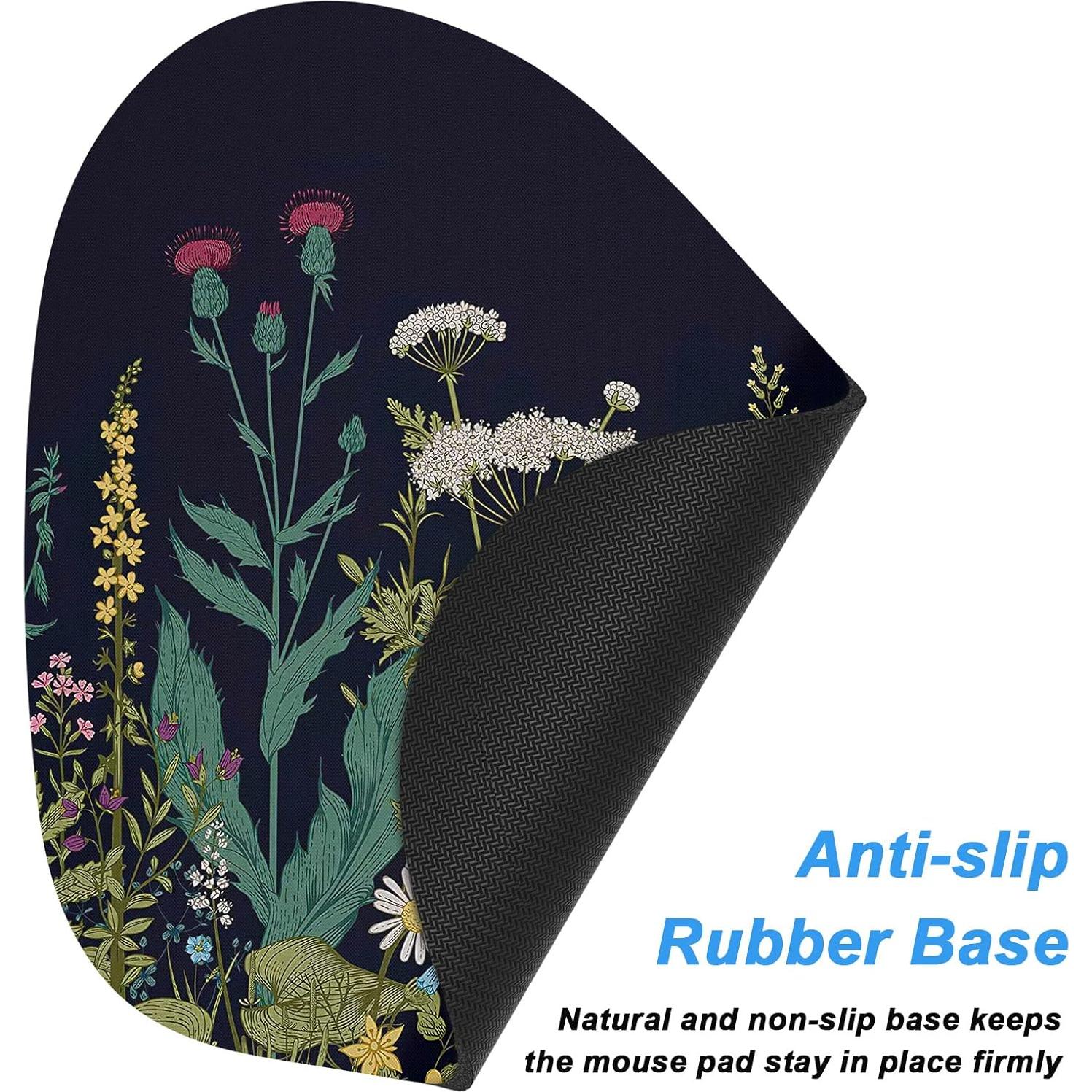 Alfombrilla de Ratón Pequeña Rimilak Flores de Medianoche 15x17 cm