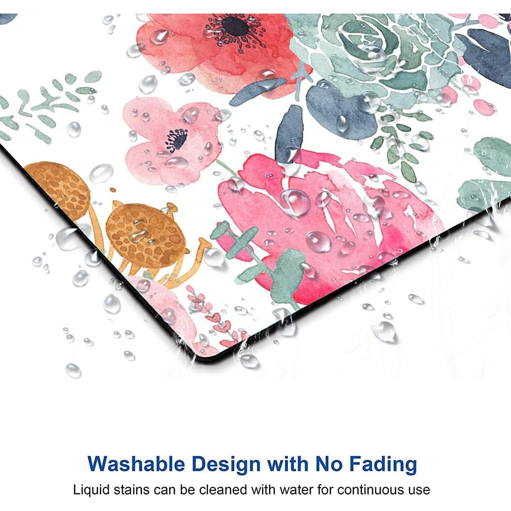 Alfombrilla de Ratón KUOSGM Floral Rosa 24.1x20.1cm Antideslizante