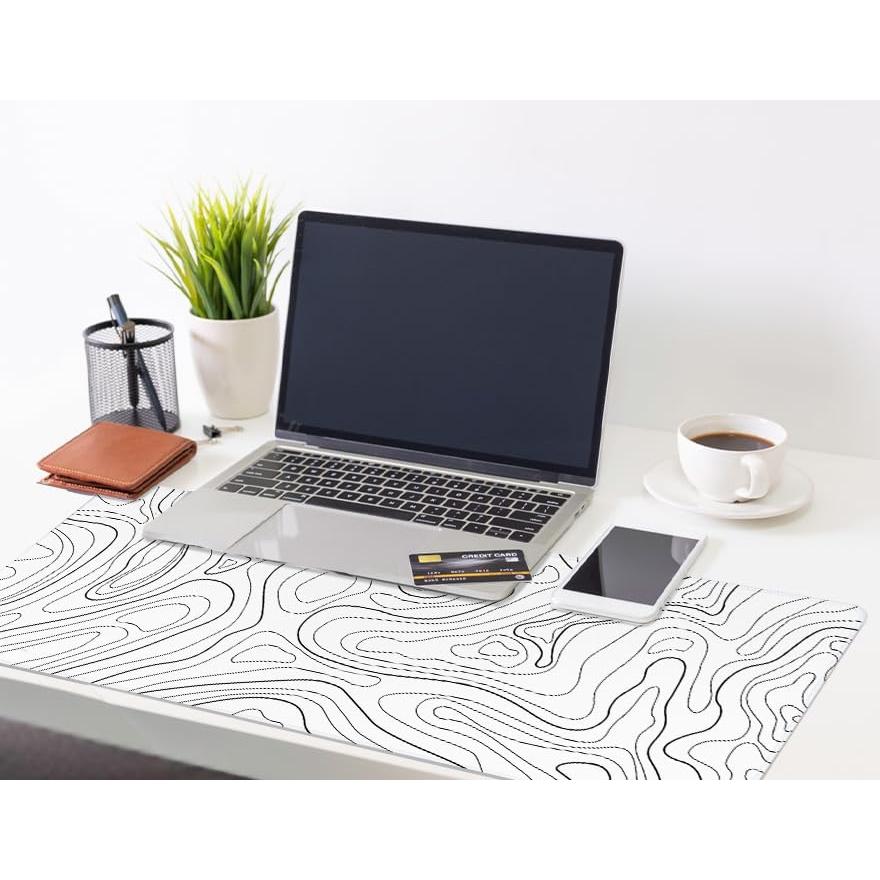 Alfombrilla de Ratón UJoowalk XL Topográfica Blanca 30x80cm