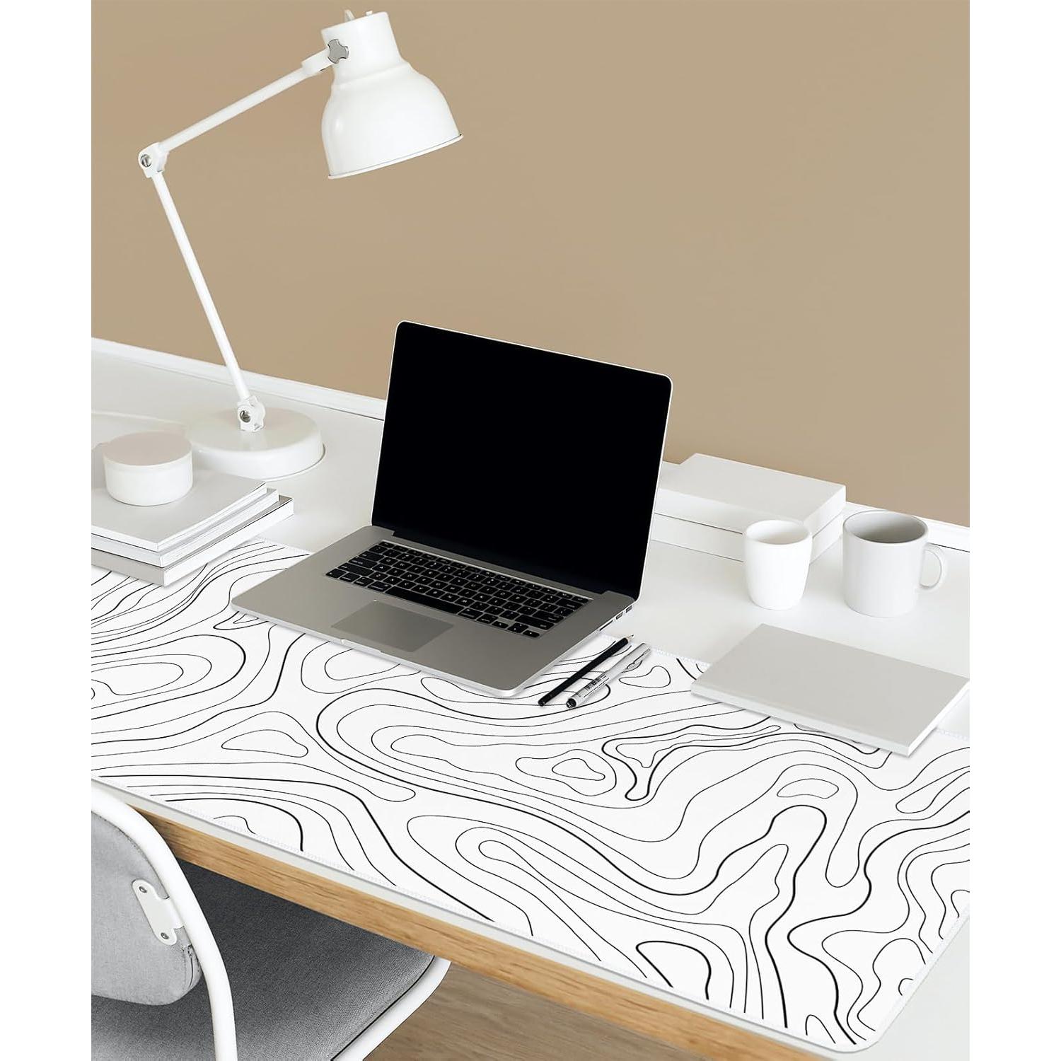 Alfombrilla de Ratón UJoowalk XL Topográfica Blanca 30x80cm