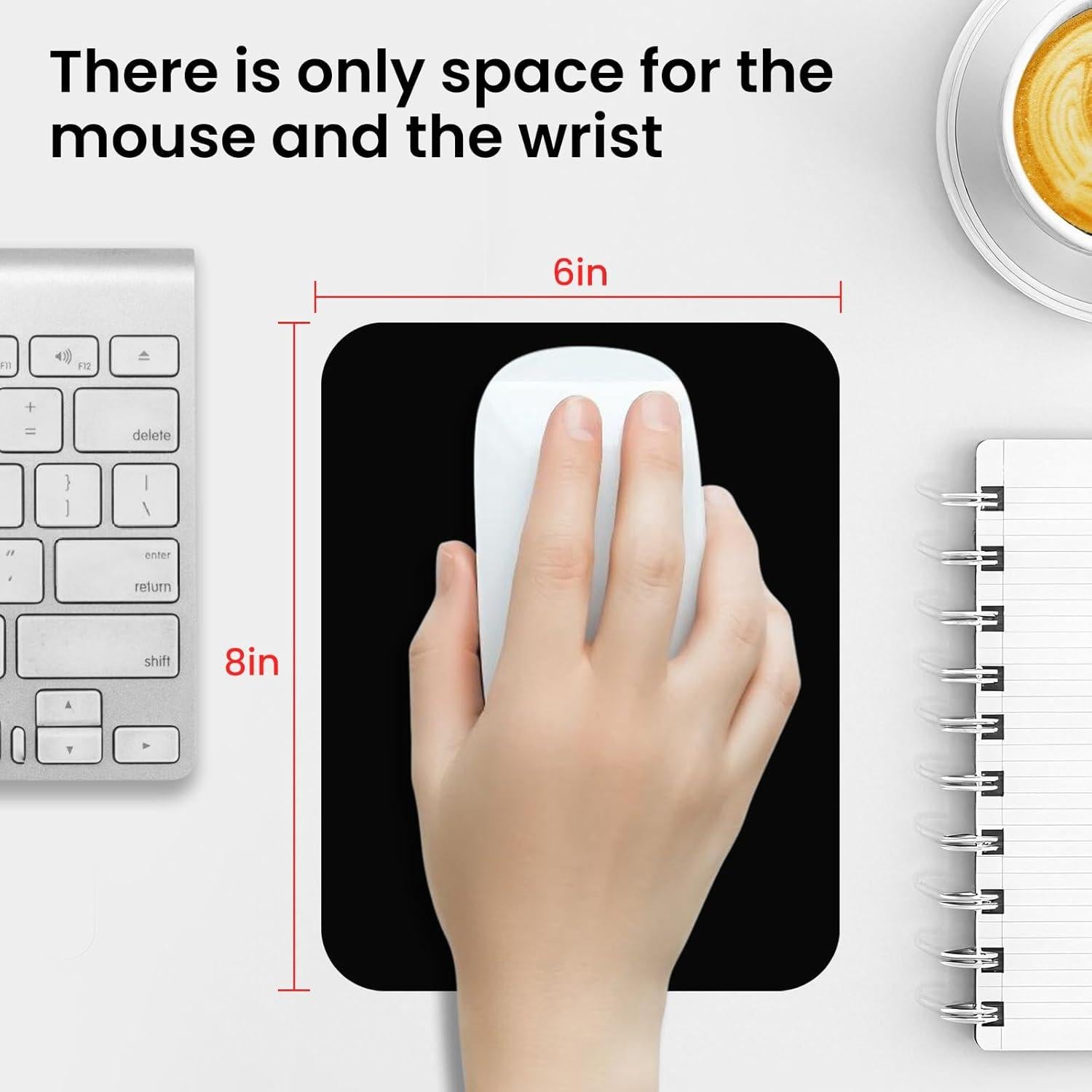 Alfombrilla de Ratón ZYAOTWQZ Negra 20.32x15.24 cm