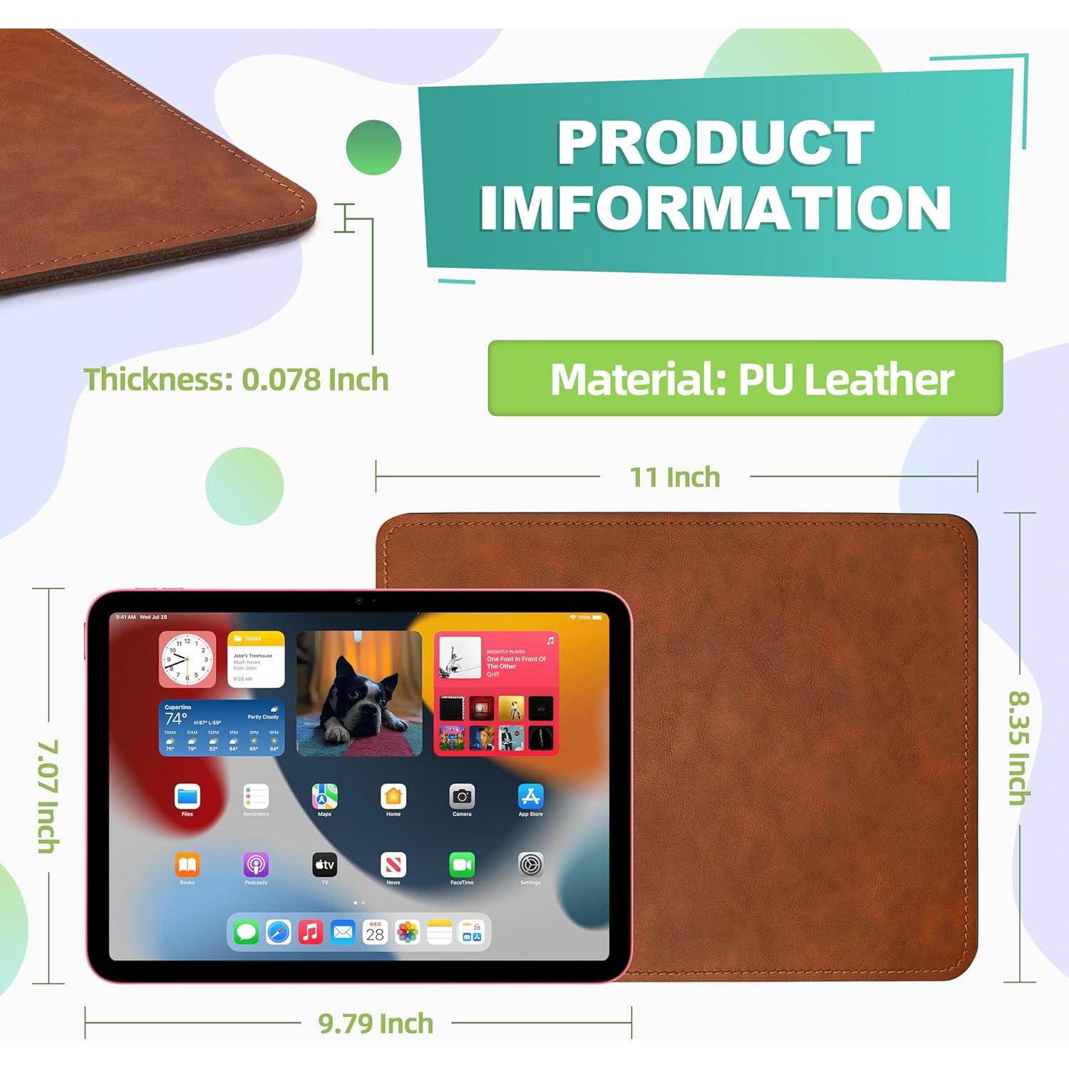 Alfombrilla de Ratón Besezx PU Marrón Caramelo 20.32x27.94 cm