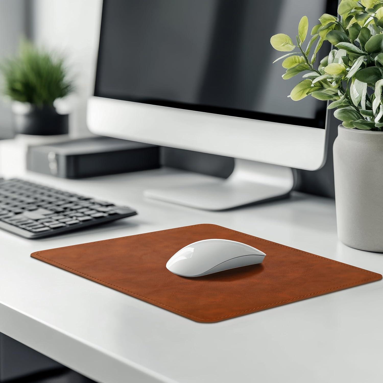 Alfombrilla de Ratón Besezx PU Marrón Caramelo 20.32x27.94 cm