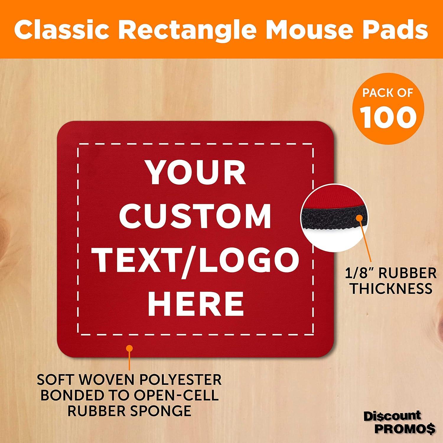 Juego de 100 Alfombrillas de Ratón Personalizadas Rojo