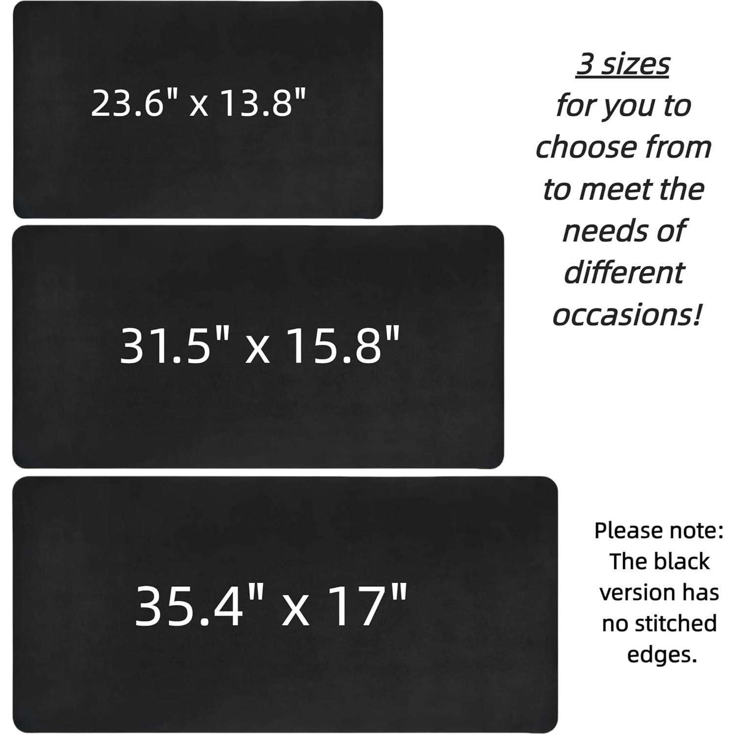 Alfombrilla de Escritorio QSYZAIL 80x40 cm Cuero Sintético Antideslizante