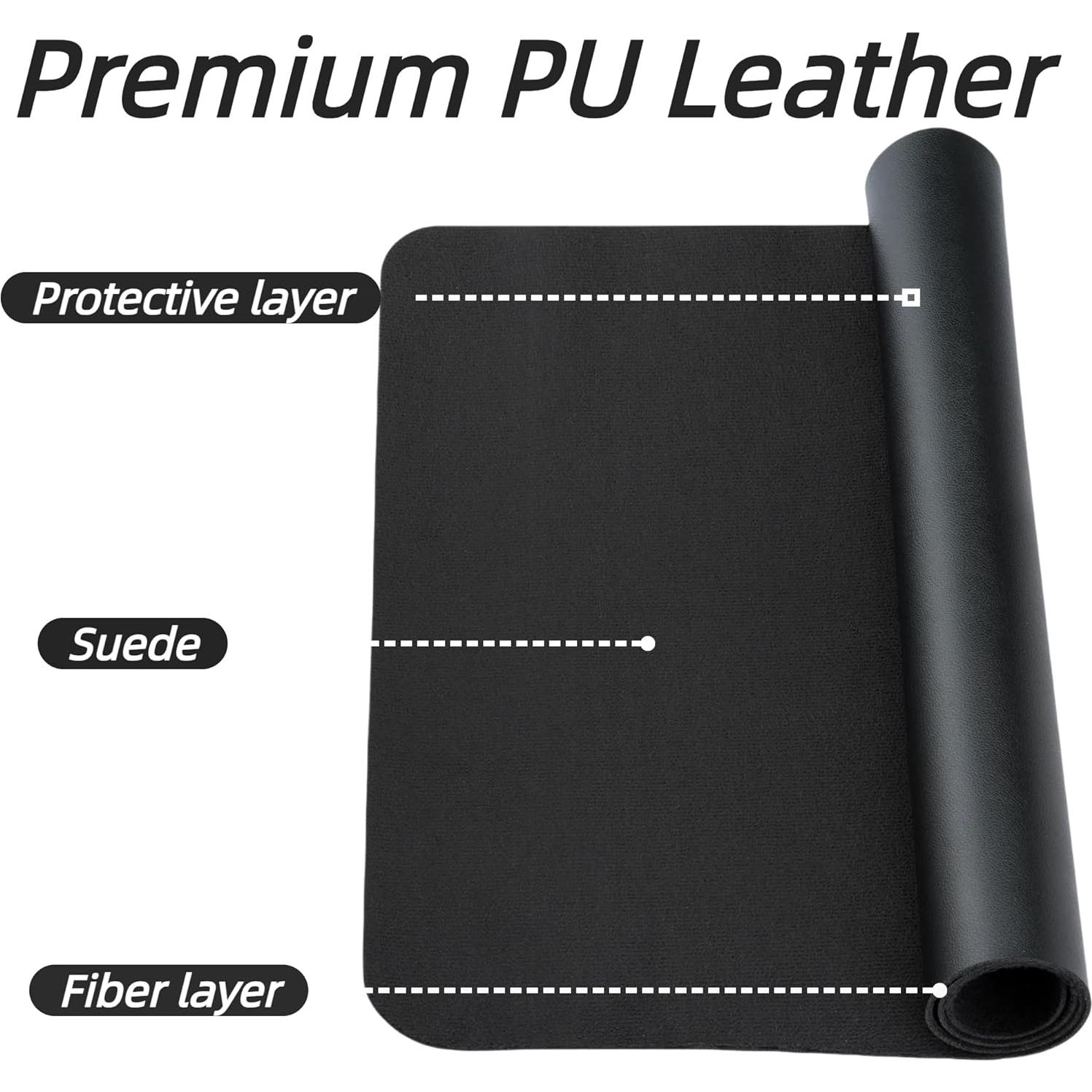 Alfombrilla de Escritorio QSYZAIL 80x40 cm Cuero Sintético Antideslizante