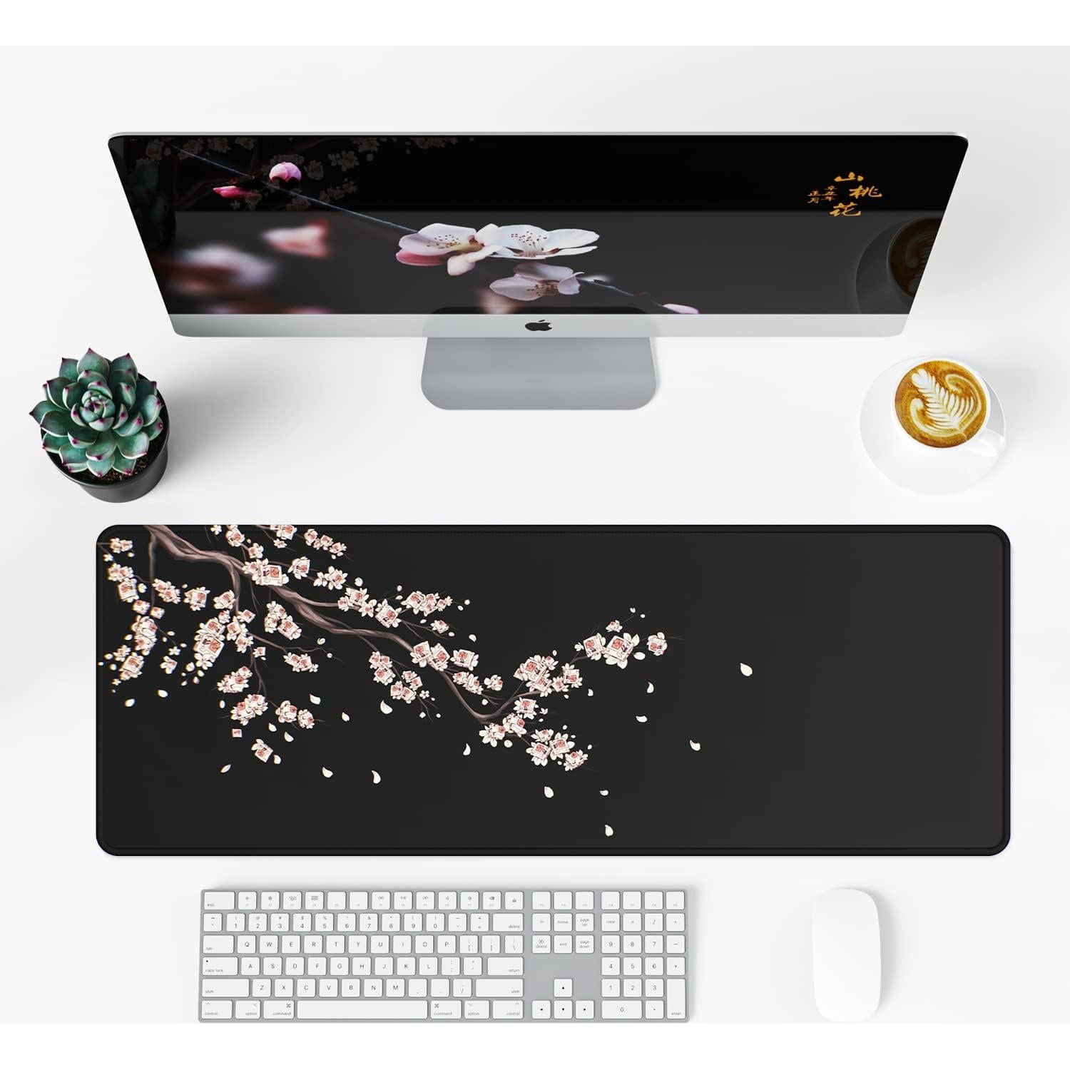 Alfombrilla de Ratón ETZ XL con Flores de Ciruelo 80x30 cm