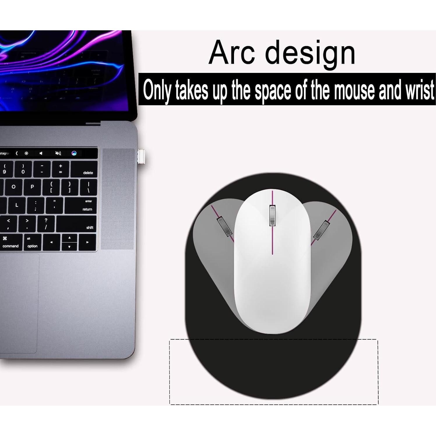 Alfombrilla de Ratón GZXHS Negra 19.5x14.5cm Impermeable