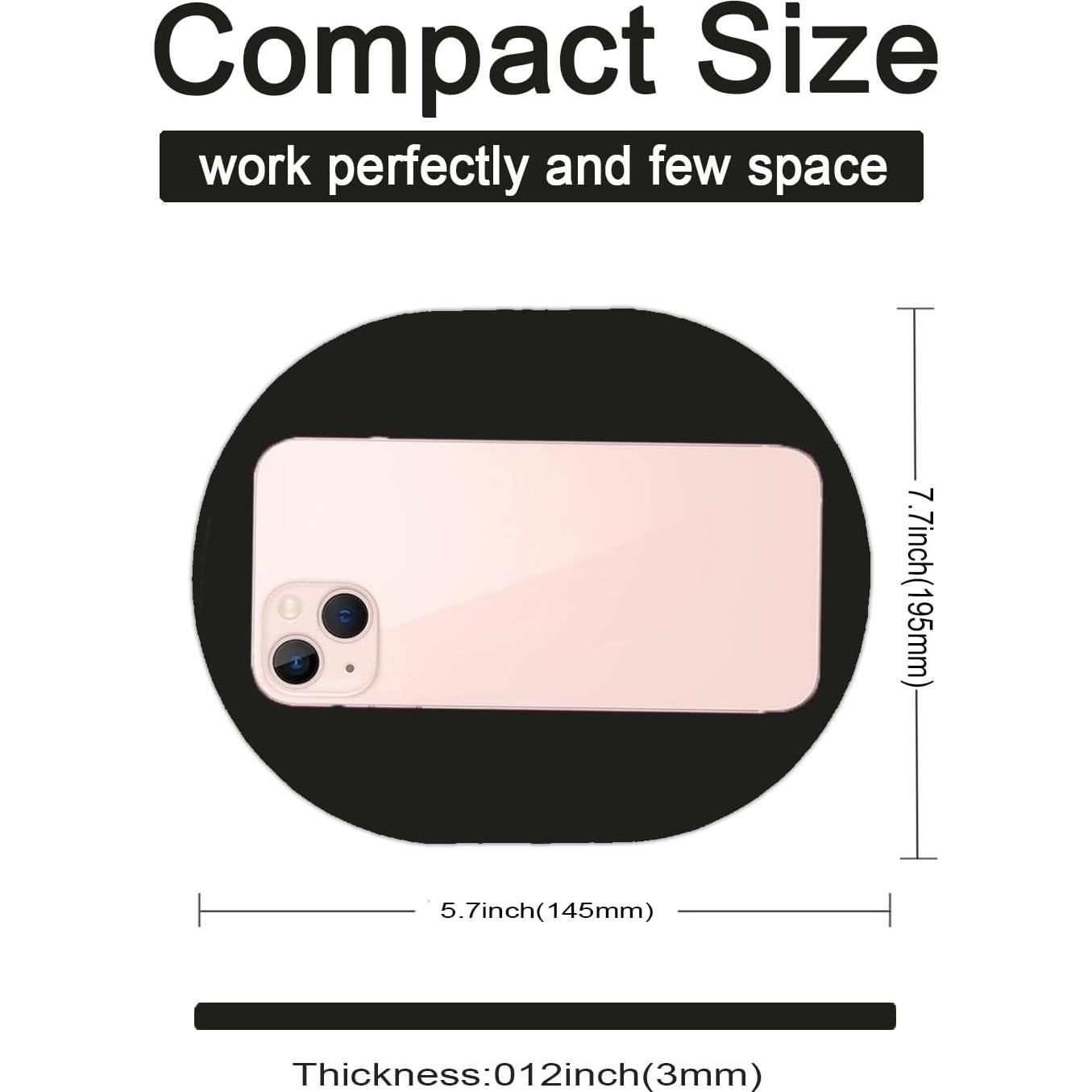 Alfombrilla de Ratón GZXHS Negra 19.5x14.5cm Impermeable