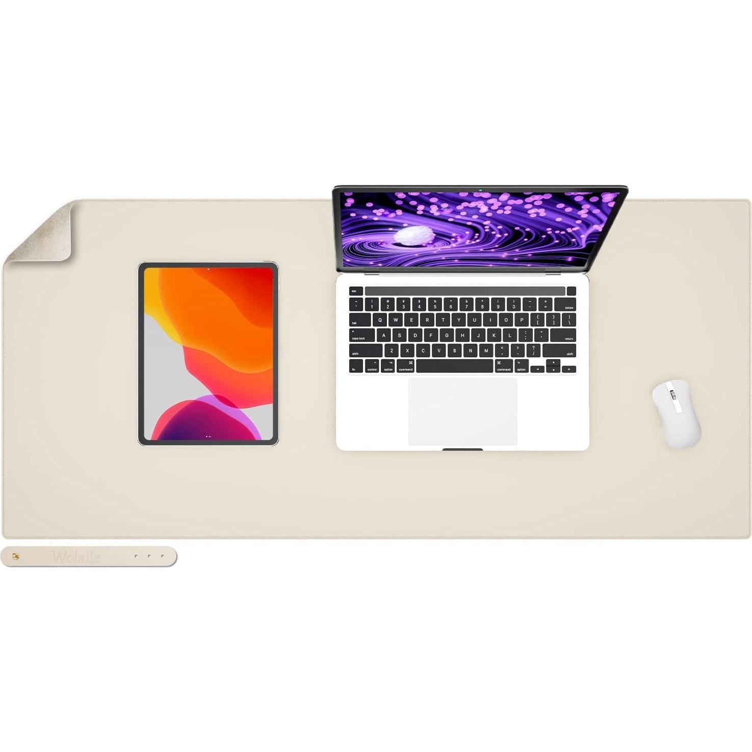 Alfombrilla de Escritorio Wolaile 91.4x43.2 cm Cuero PU Impermeable