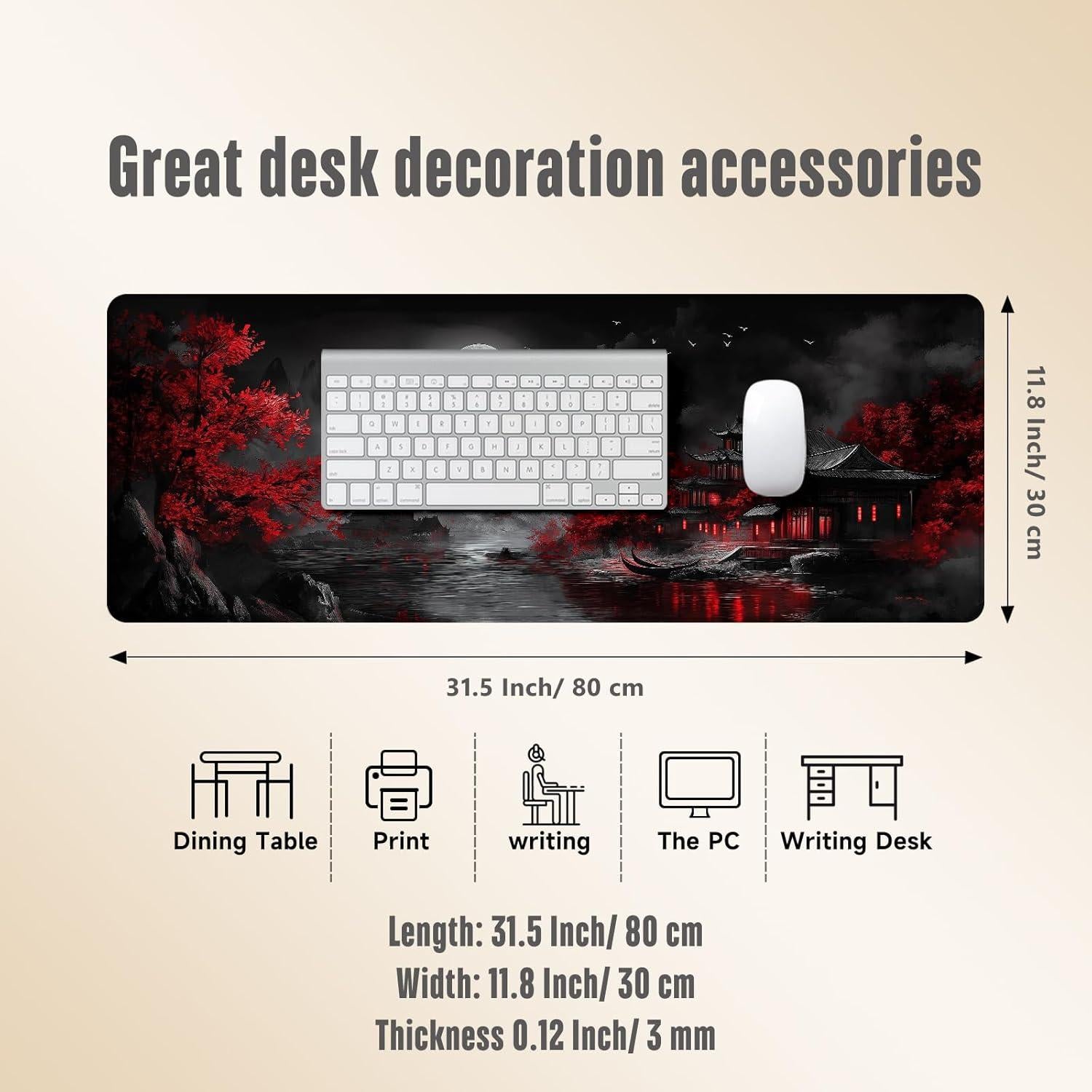 Alfombrilla de Ratón Grande Omosri 80x30 cm Antideslizante