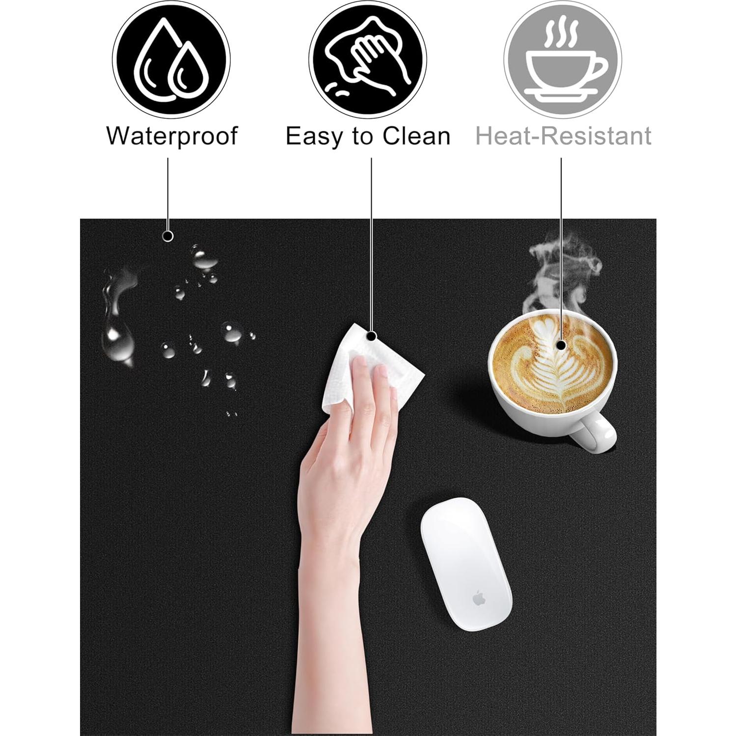 Alfombrilla de Ratón Inalámbrica TopMade 15W XL 80x30cm Negra