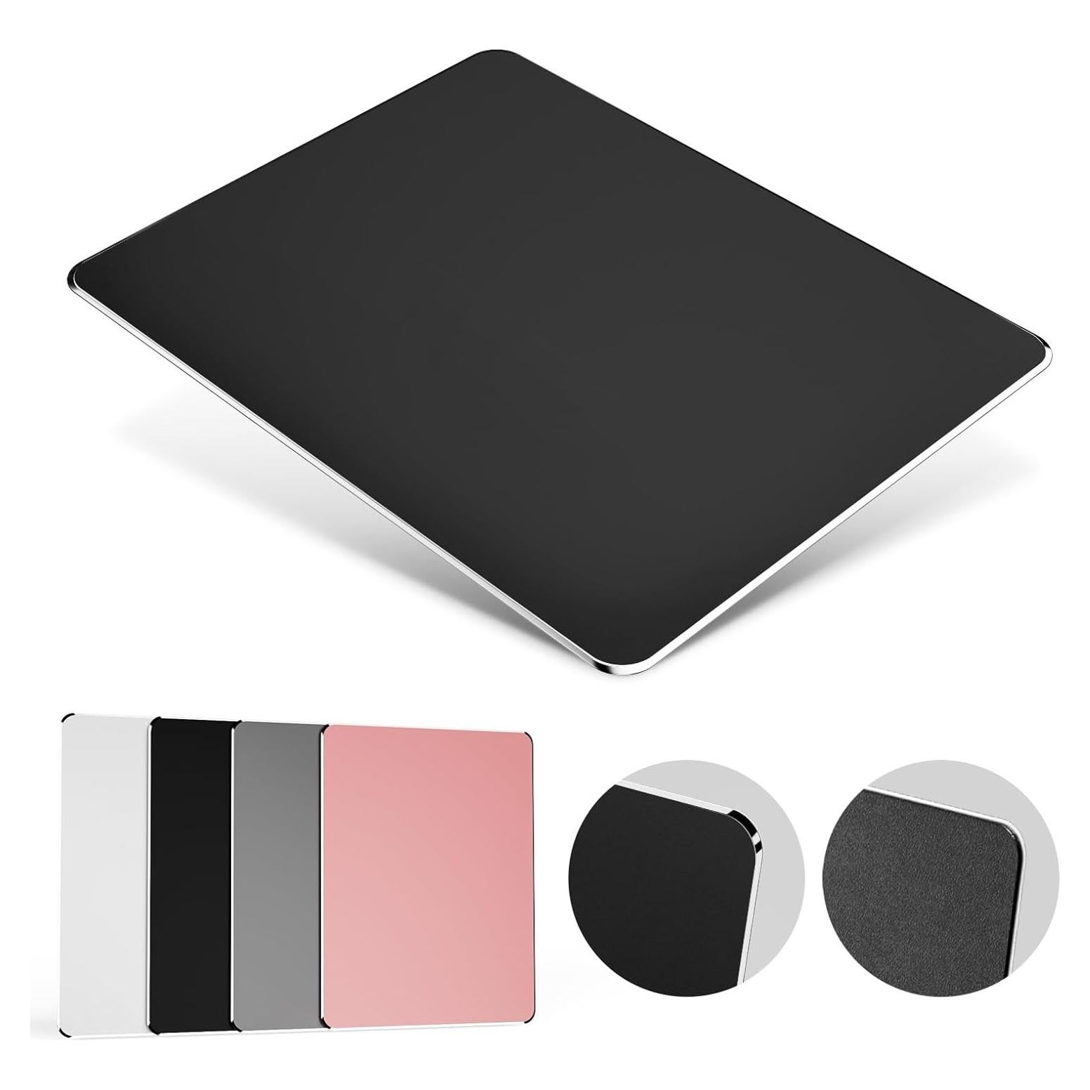 Alfombrilla de Ratón de Aluminio HONKID 23x18 cm Negra