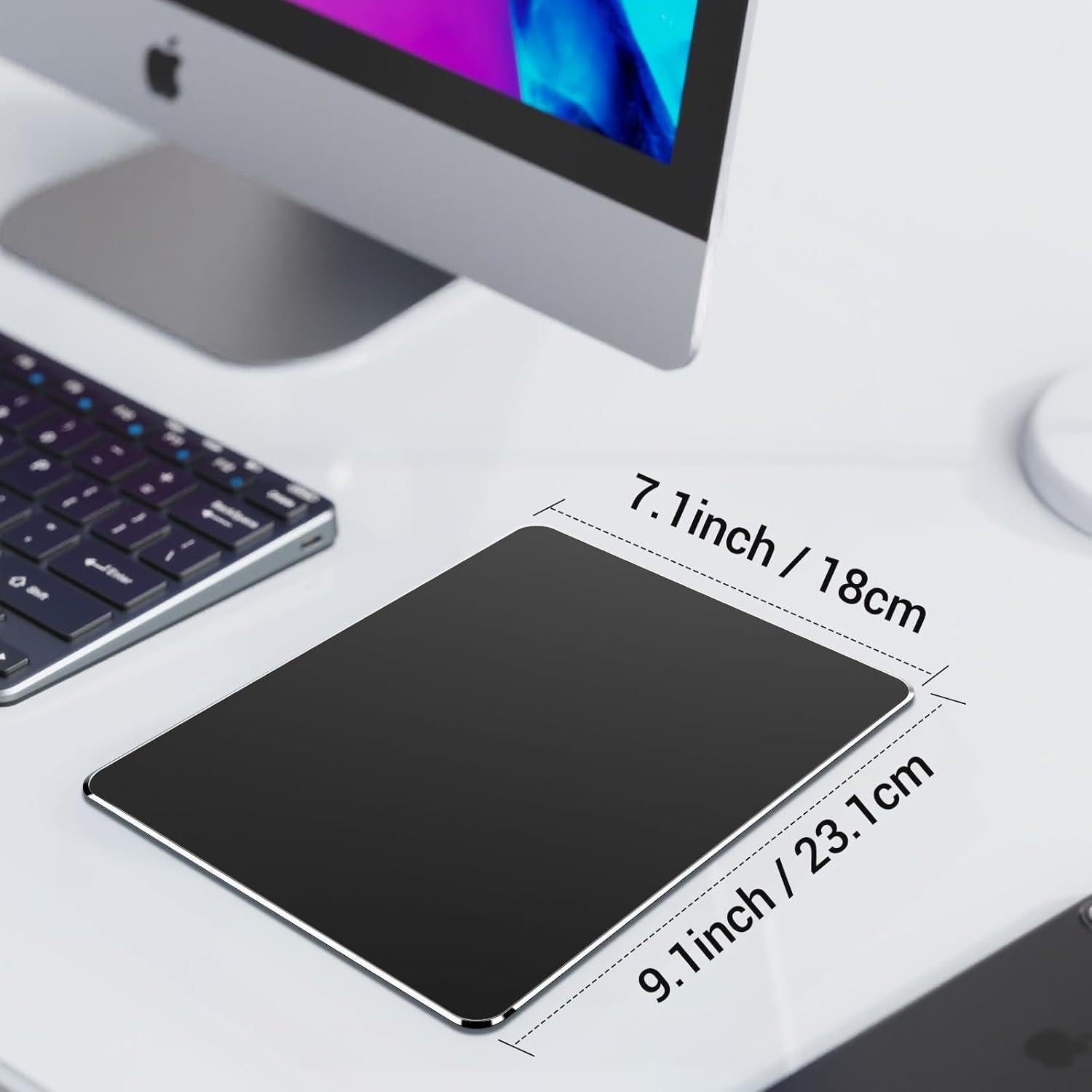 Alfombrilla de Ratón de Aluminio HONKID 23x18 cm Negra