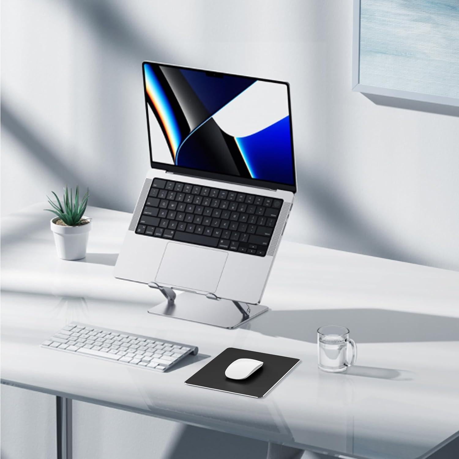 Alfombrilla de Ratón de Aluminio HONKID 23x18 cm Negra