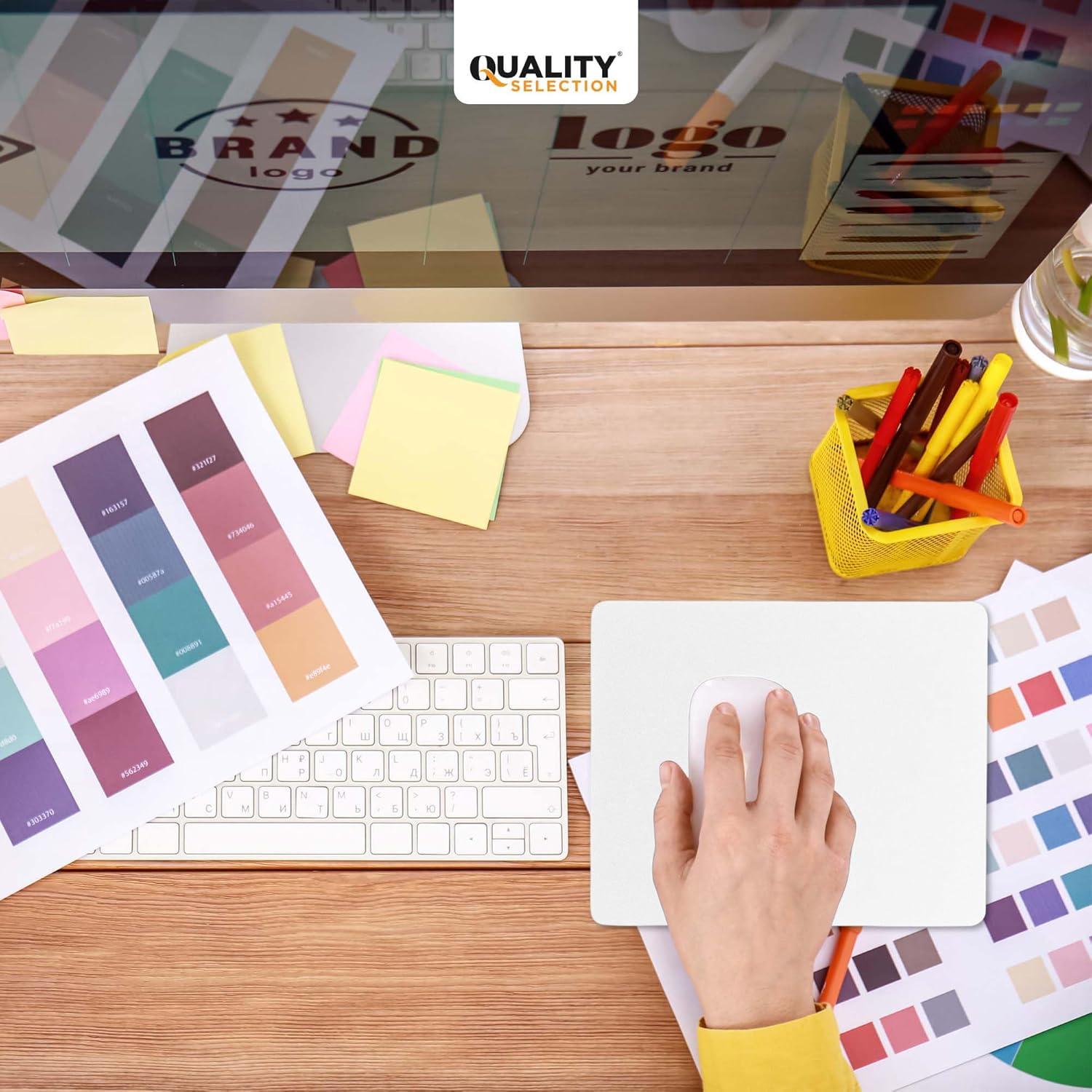 Alfombrilla de Ratón Blanca Calidad Seleccionada 19.7x23.5cm