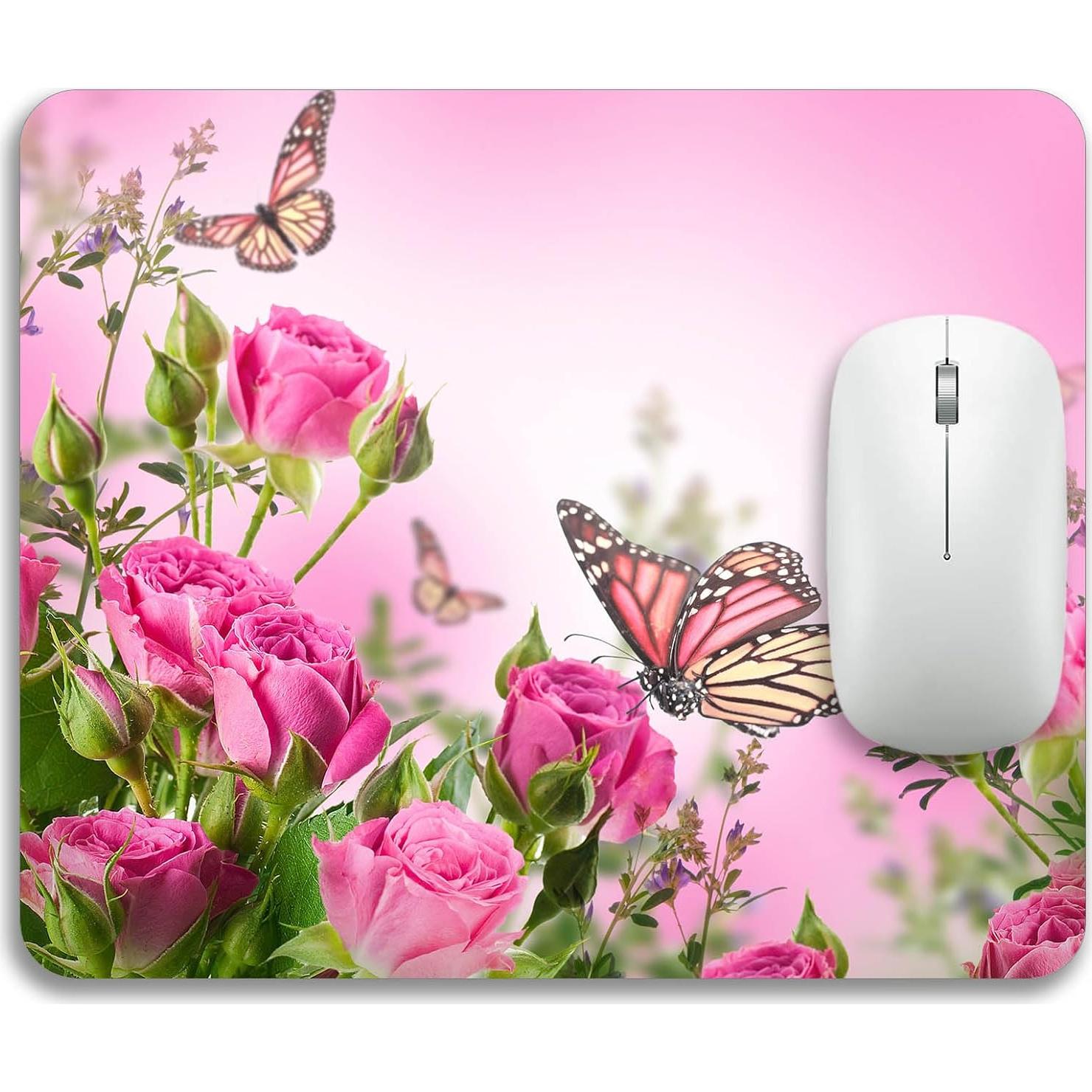 Alfombrilla de Ratón Mzmrss Mariposa Antideslizante 240x200mm