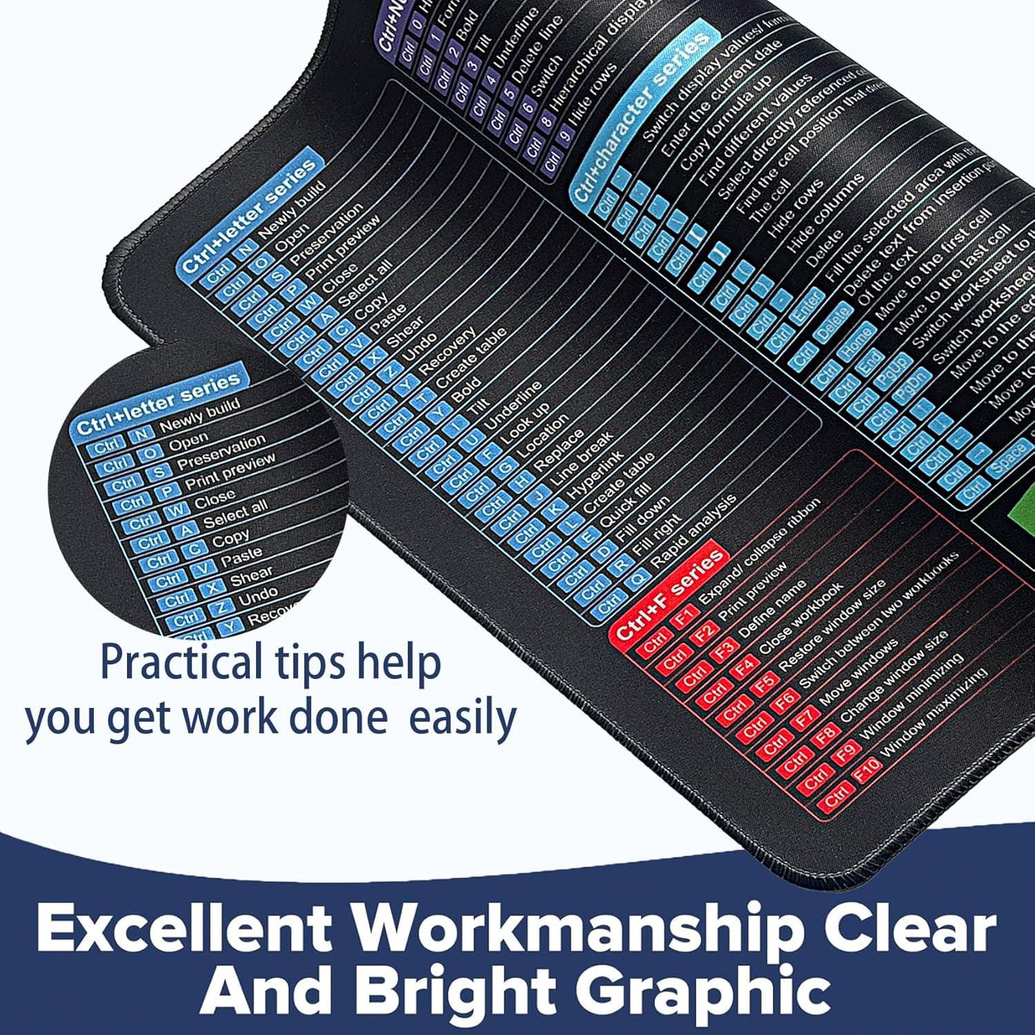 Alfombrilla de Ratón XL Kongwa con Trucos de Excel 800x300mm