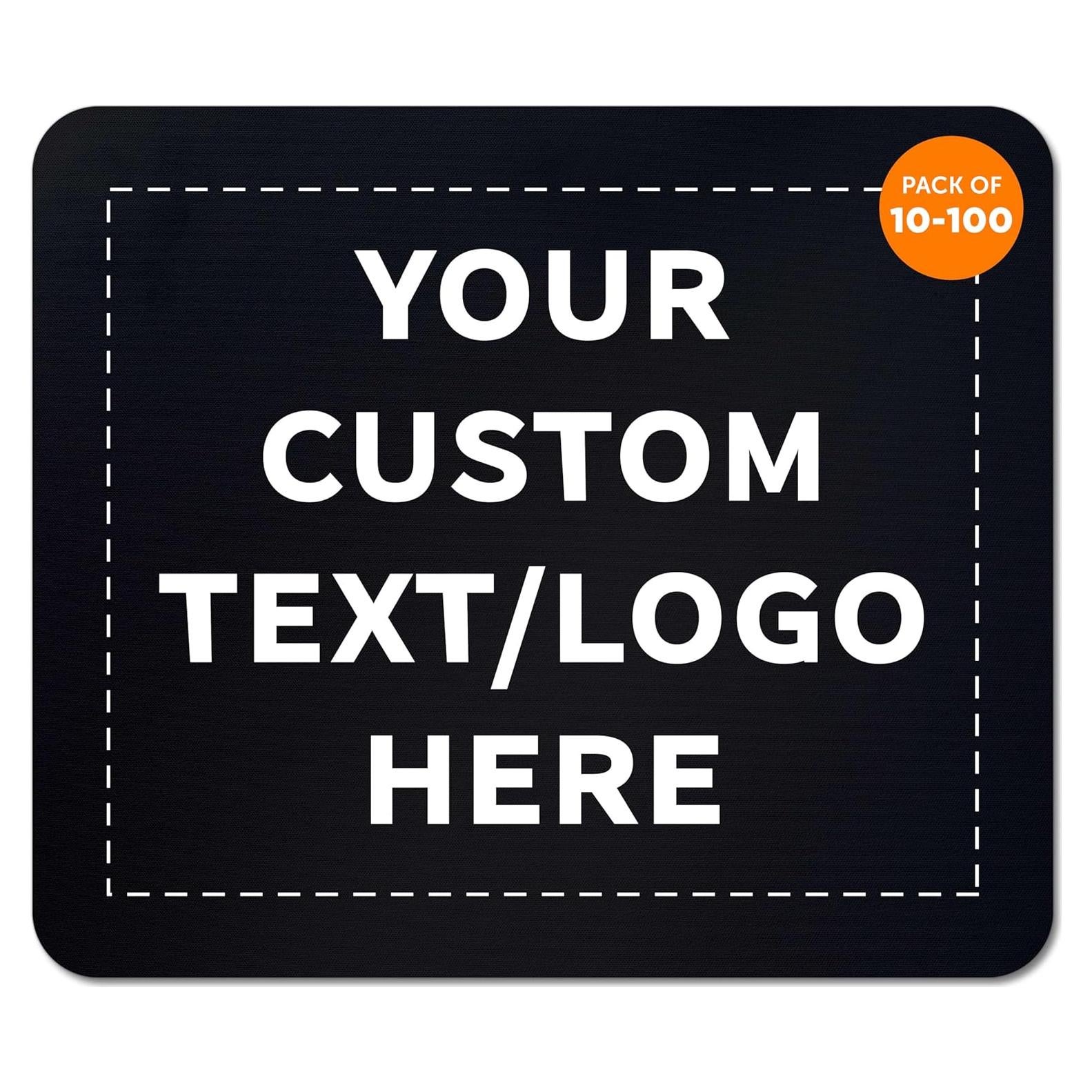 Juego de Mousepads Rectangulares Personalizados 10/50/100 Unidades - Negro