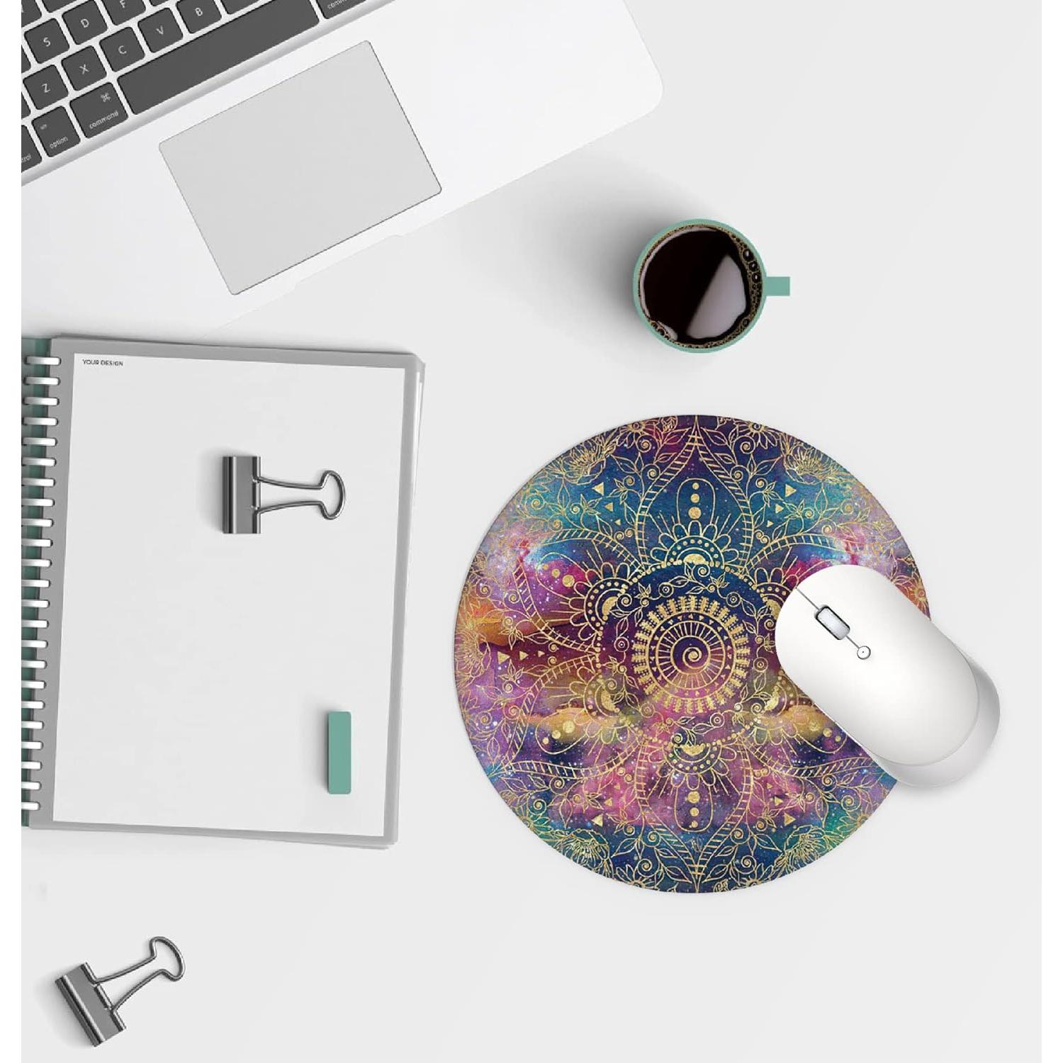 Alfombrilla de Ratón Redonda QIYUHOY 20x20 cm Antideslizante