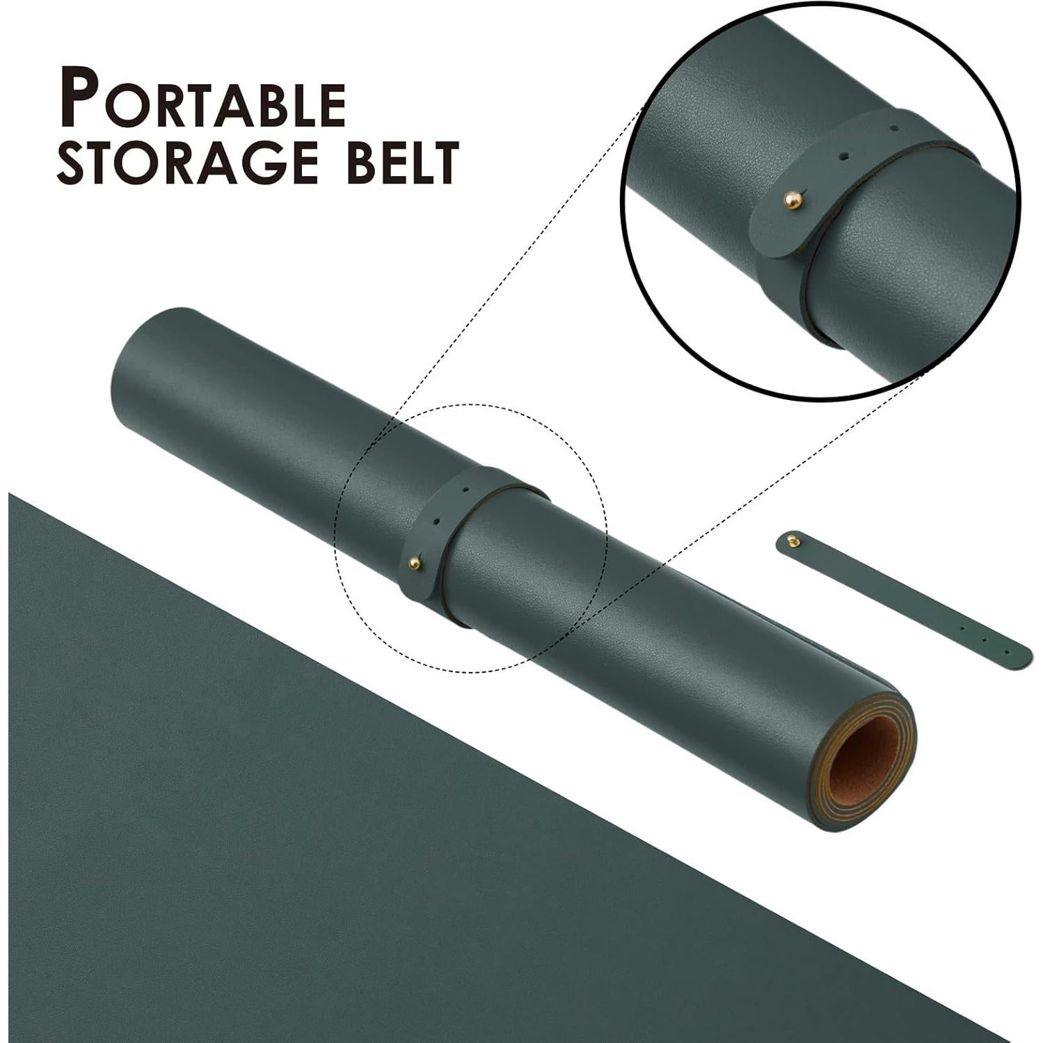 Alfombrilla de Corcho Doble Cara HOMIEAZICOZI 80x40cm Verde Oscuro