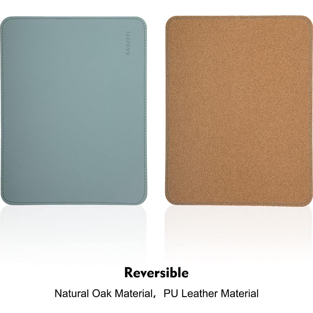 Alfombrilla de Ratón Doble Cara EAGZFFI Cuero Azul 27.94x20.32 cm