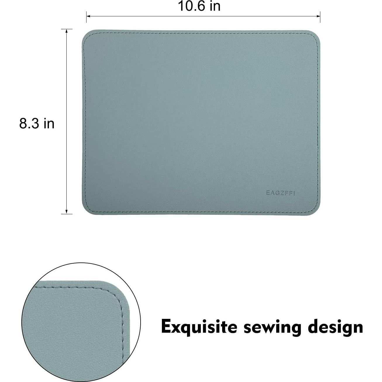 Alfombrilla de Ratón Doble Cara EAGZFFI Cuero Azul 27.94x20.32 cm