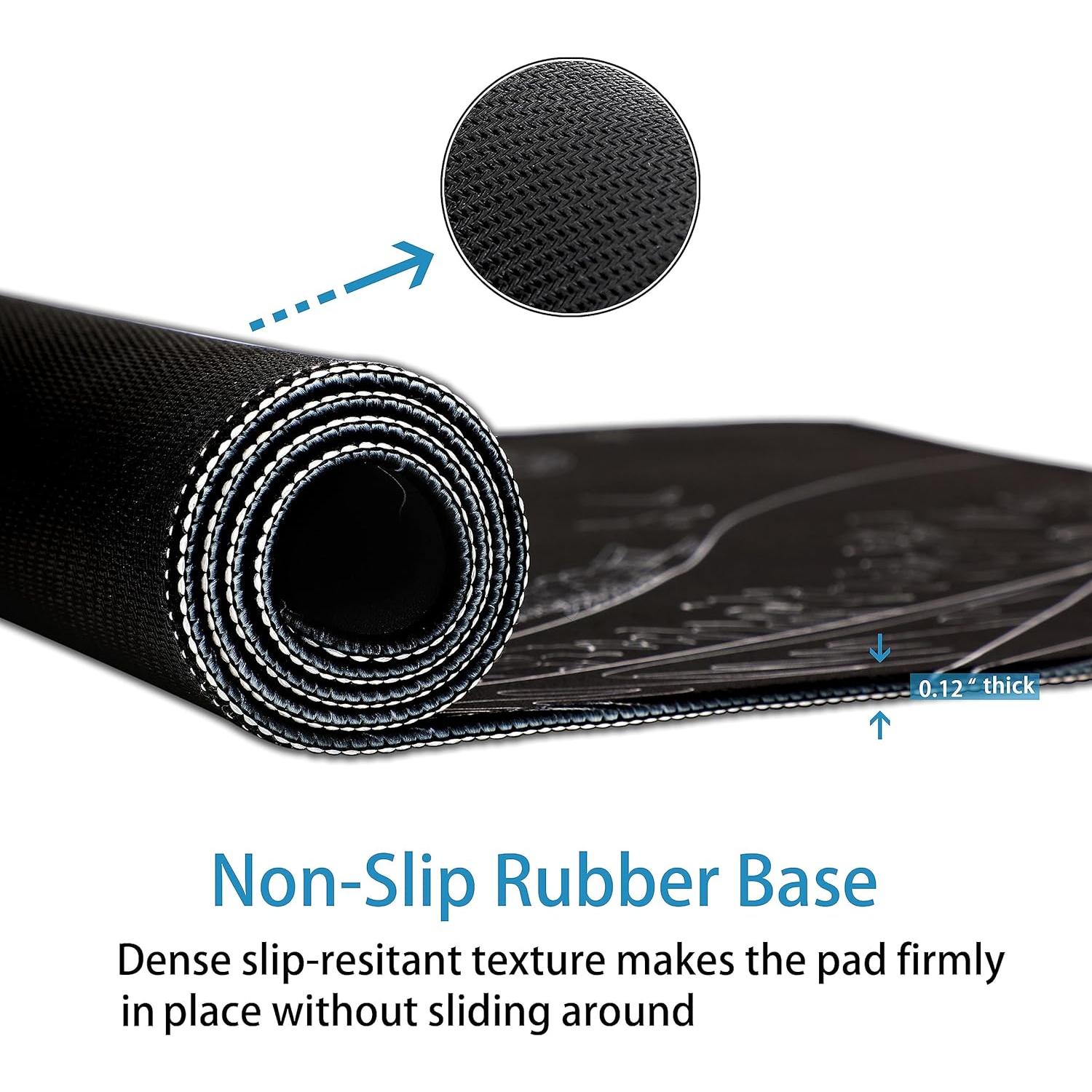 Alfombrilla de Ratón Grande MEWOOCUE 80x30 cm Olas del Mar