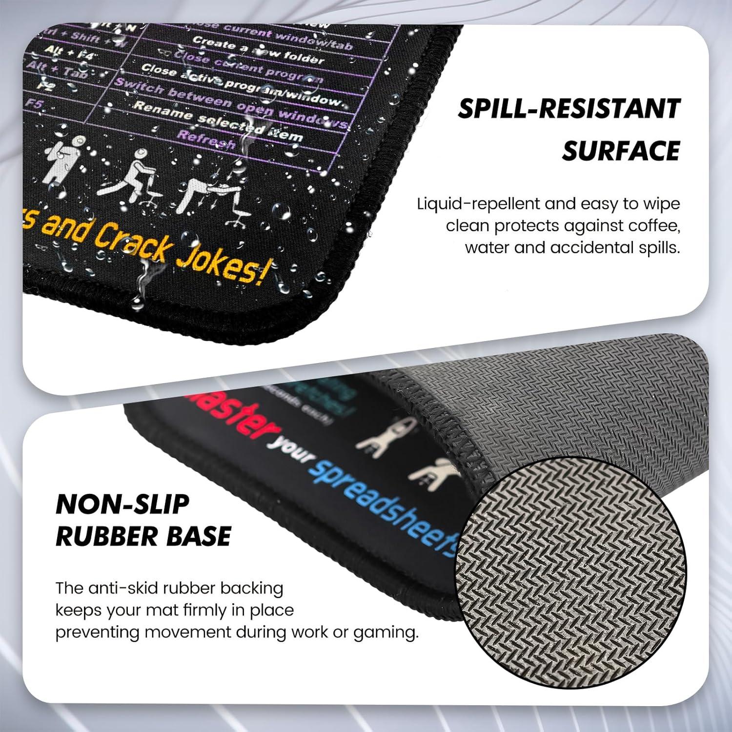 Alfombrilla de Ratón Zoolyx 30x25 cm con Atajos de Excel